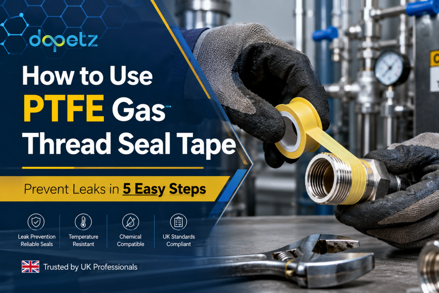 How to Use PTFE Gas Thread Seal Tape Correctly (Step-by-Step Guide)