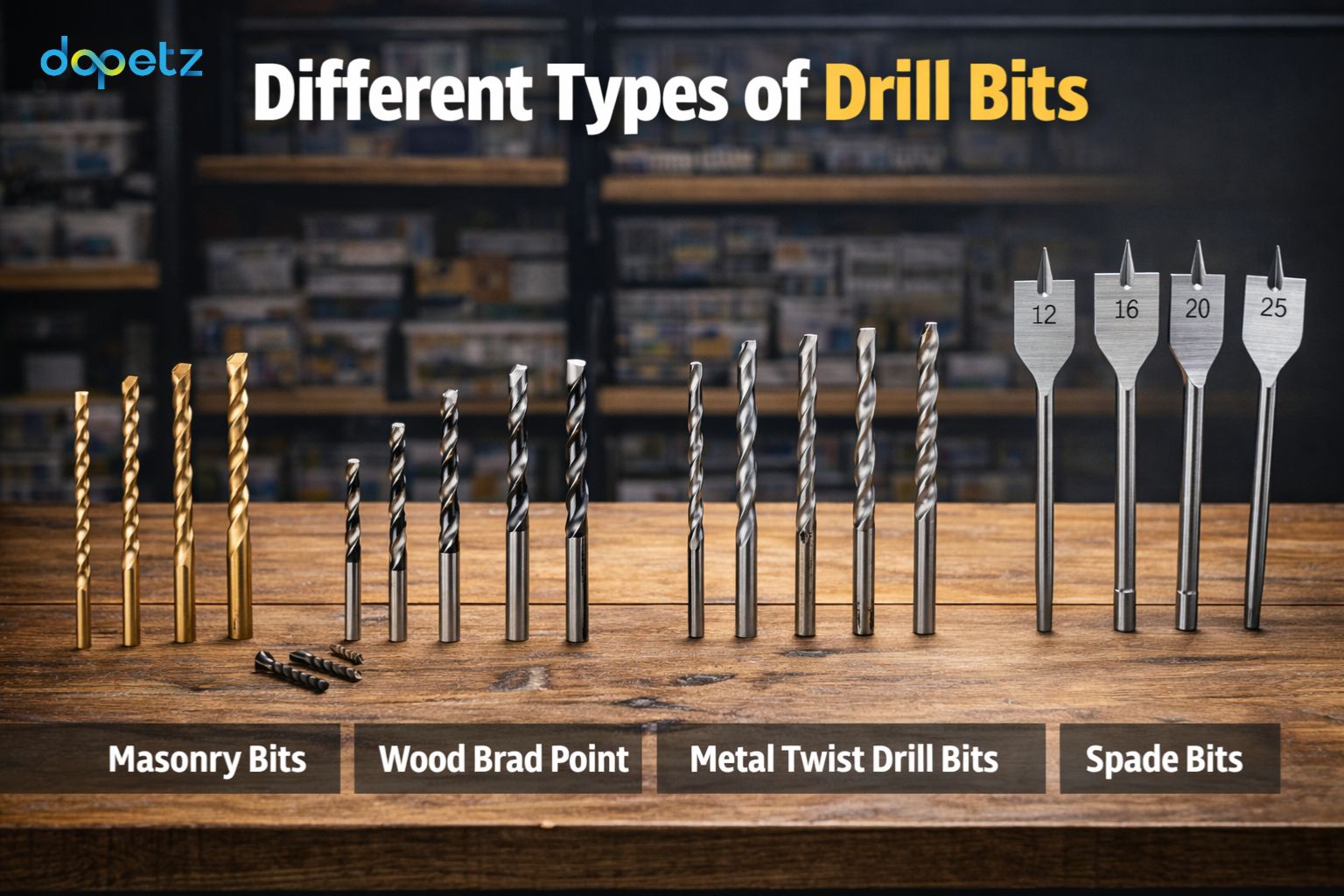 Different Types of Drill Bits and Their Uses