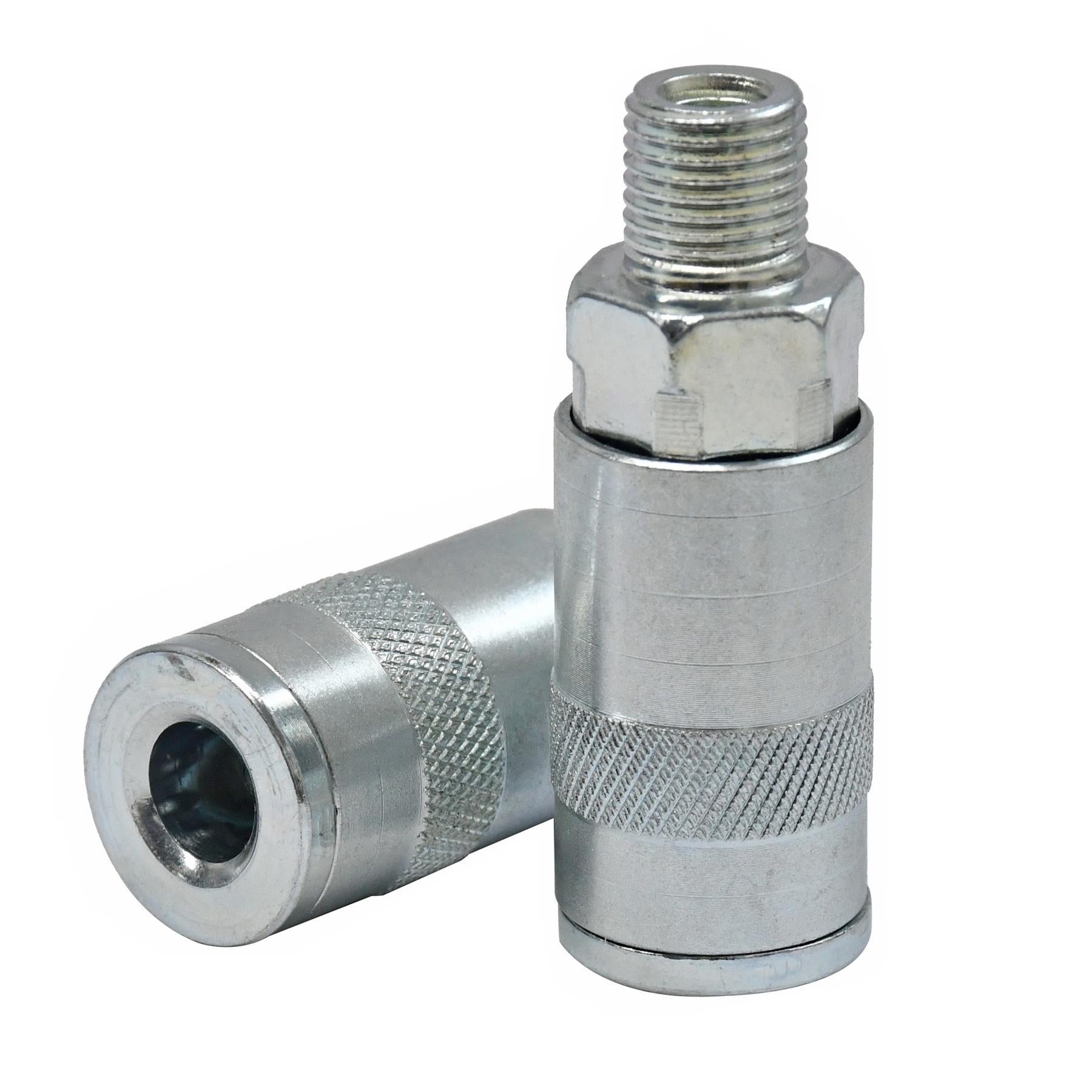 Vertex Air Line Fitting Quick Release Compressor Air Hose 1/4" Male Thread 2PC
