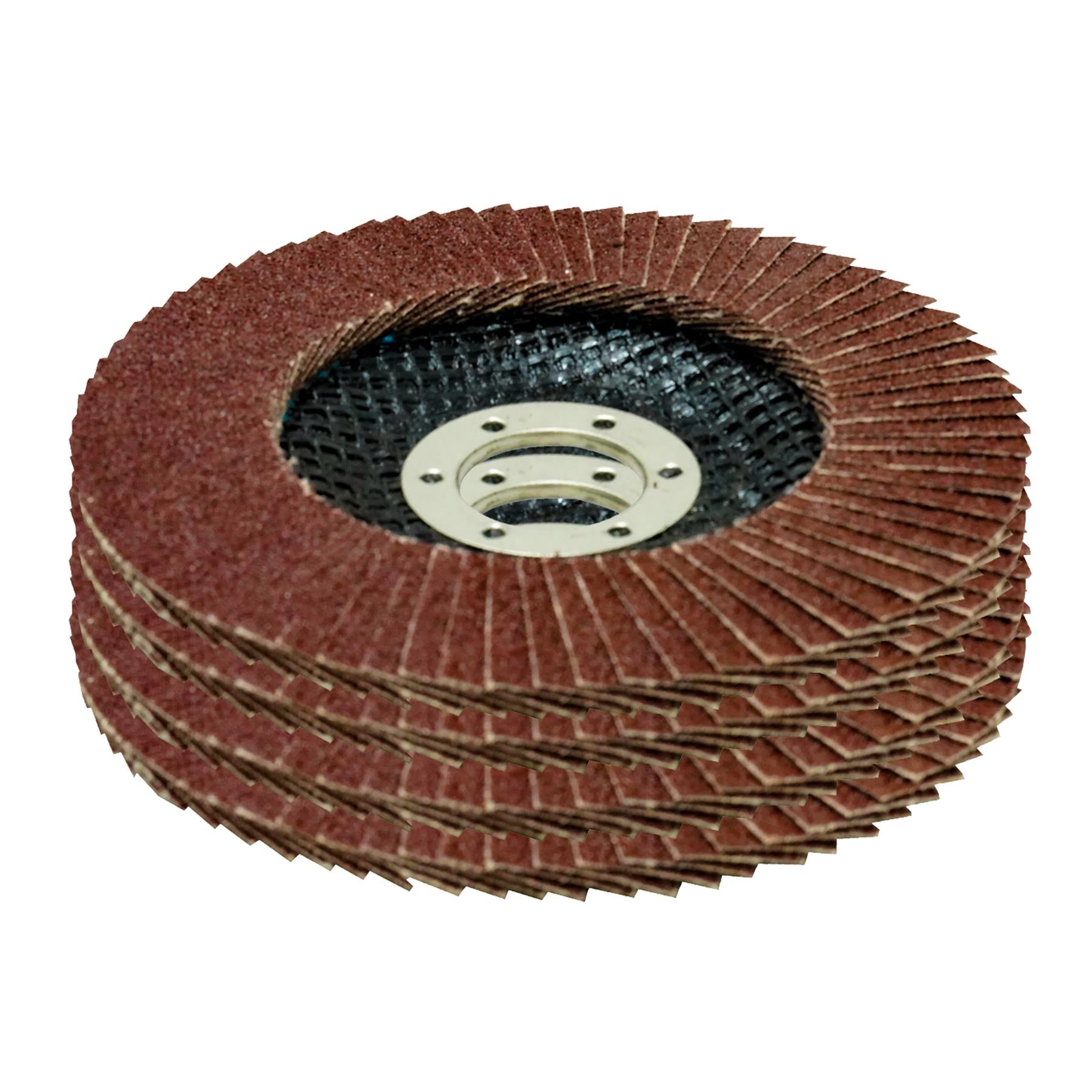 4x Flap Discs 115mm Sanding 40/60/80/120 Grit Grinding Wheels Discs 4.5" Aluminium Oxide Angle Wheel For Bosch By Dapetz