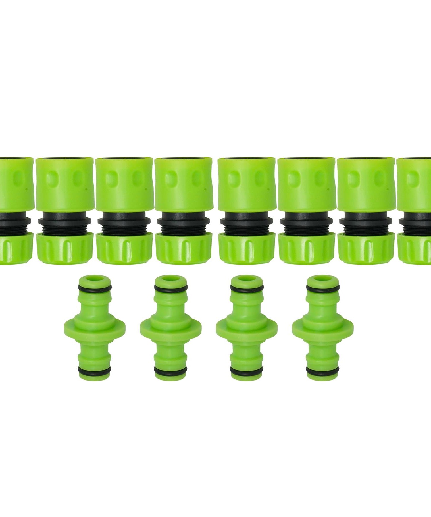 (4PCS)Double Male Hose Connectors & (8PCS) End Quick Connectors for Hose Pipe Fitting, By Dapetz