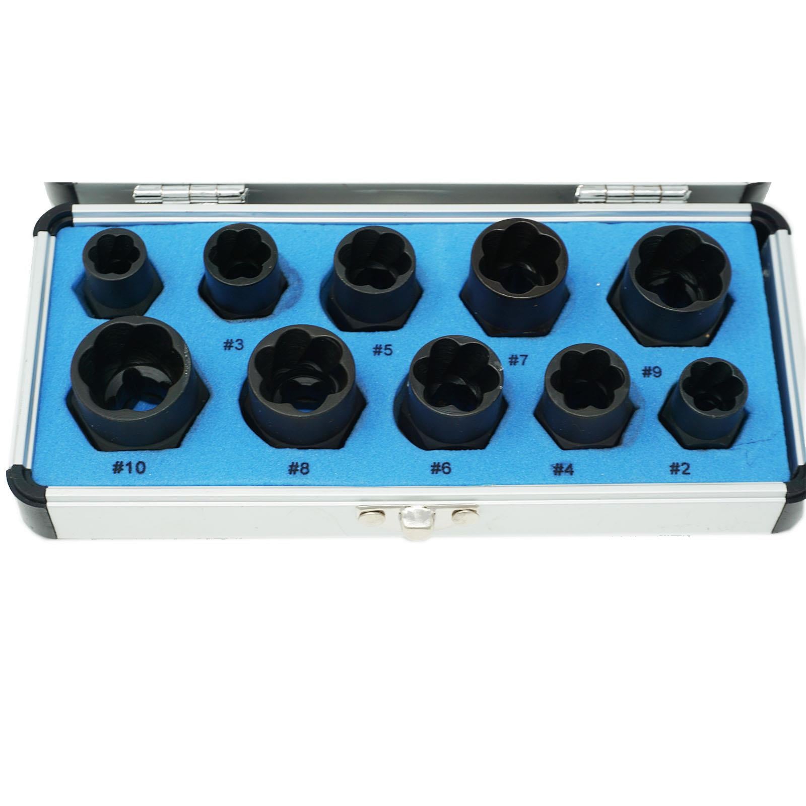 (Pack of 10) Grip & Twist Sockets | Locking Wheel Nut Remover for Damaged & Rounded Bolts by Dapetz