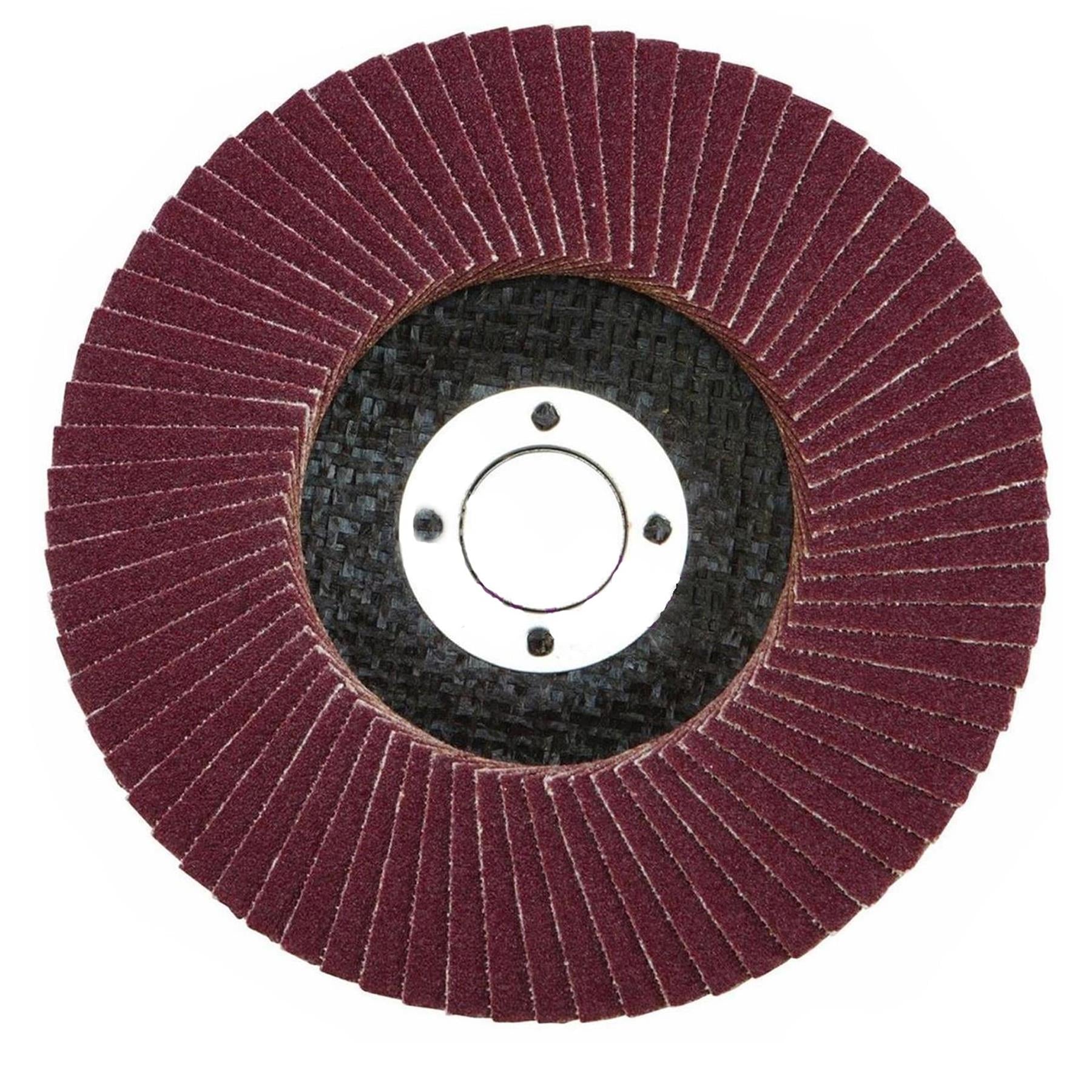 (Pack of 10) Flap Sanding Discs 115mm 60 120 Grit Aluminium Oxide 4.5" Angle Grinder by Dapetz
