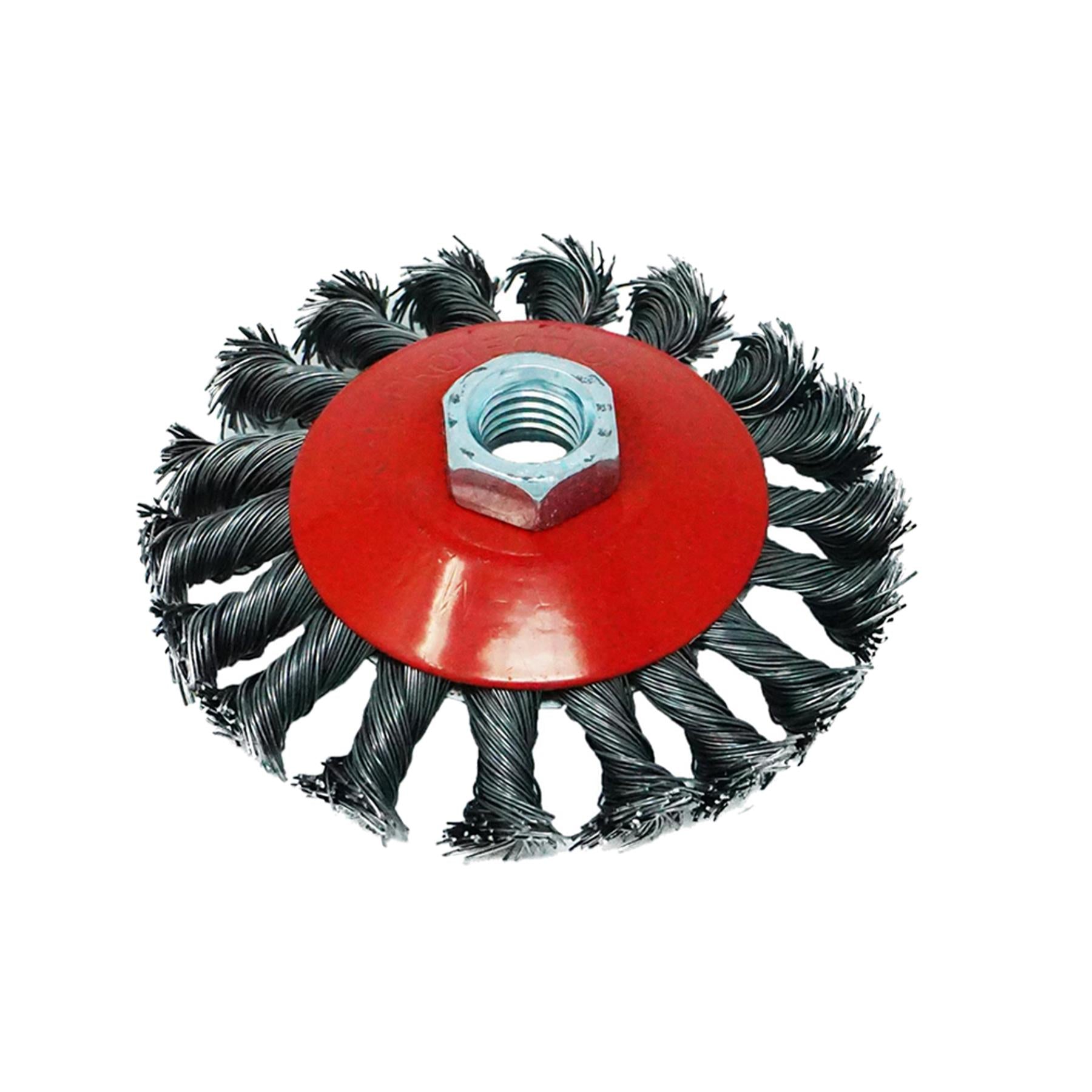 4PCs Twist Knot Semi Flat Wire Wheel Cup Brush Set Kit For 115mm Angle Grinder By Dapetz