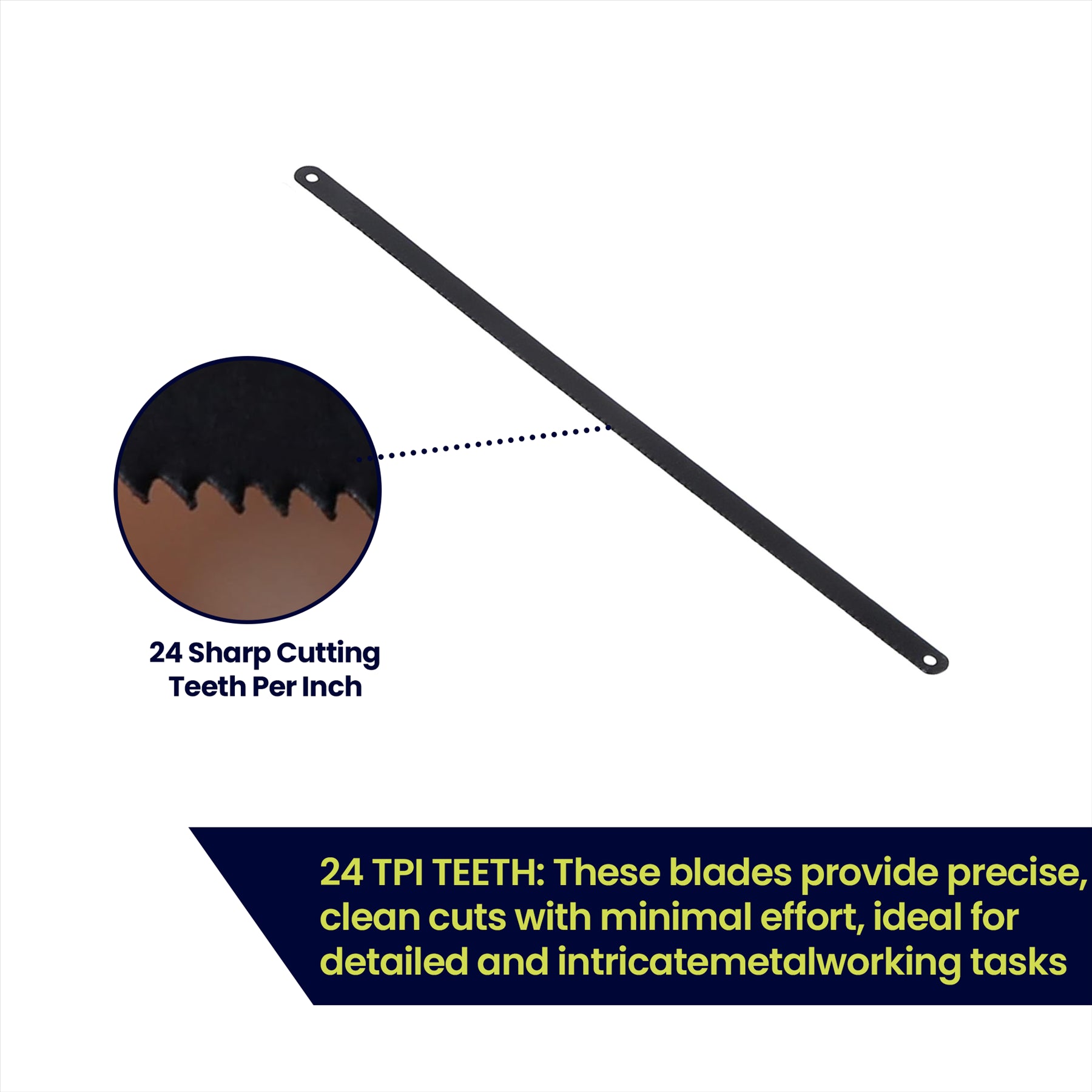 Hacksaw Blade 300mm 12" Heavy Duty Metal Cutting Shatter Proof Bi-Metal 24 TPI By Dapetz