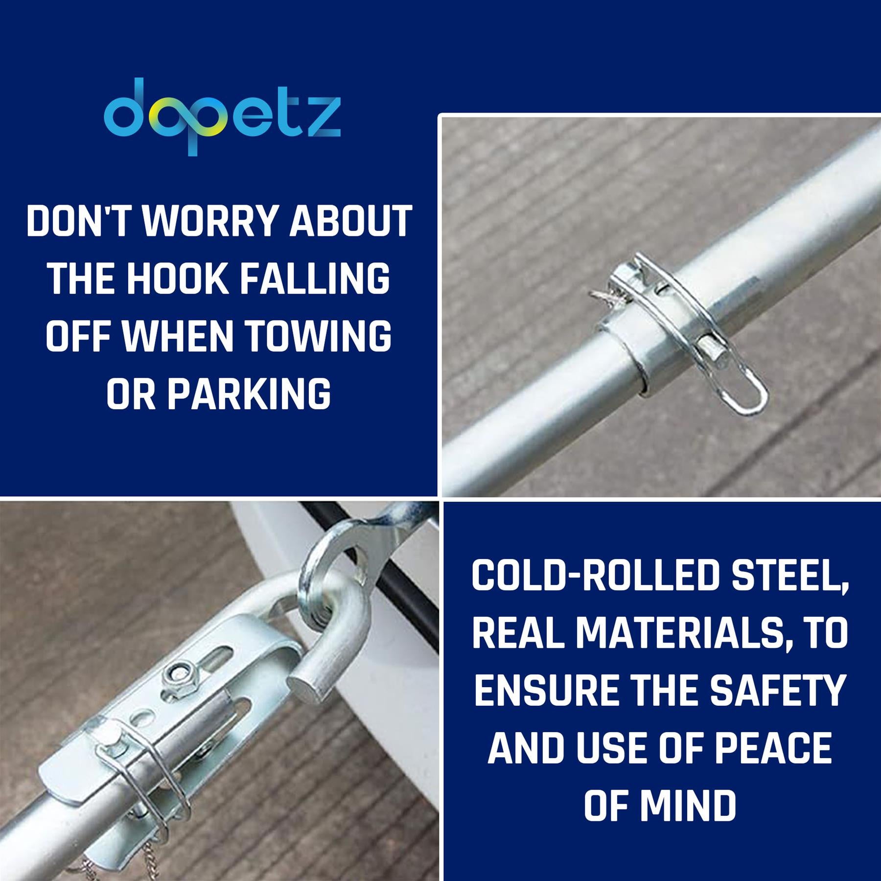 2 Ton 2000kg Towpole Car Van Recovery Towing Bar+ Damper Spring + Bag by Dapetz