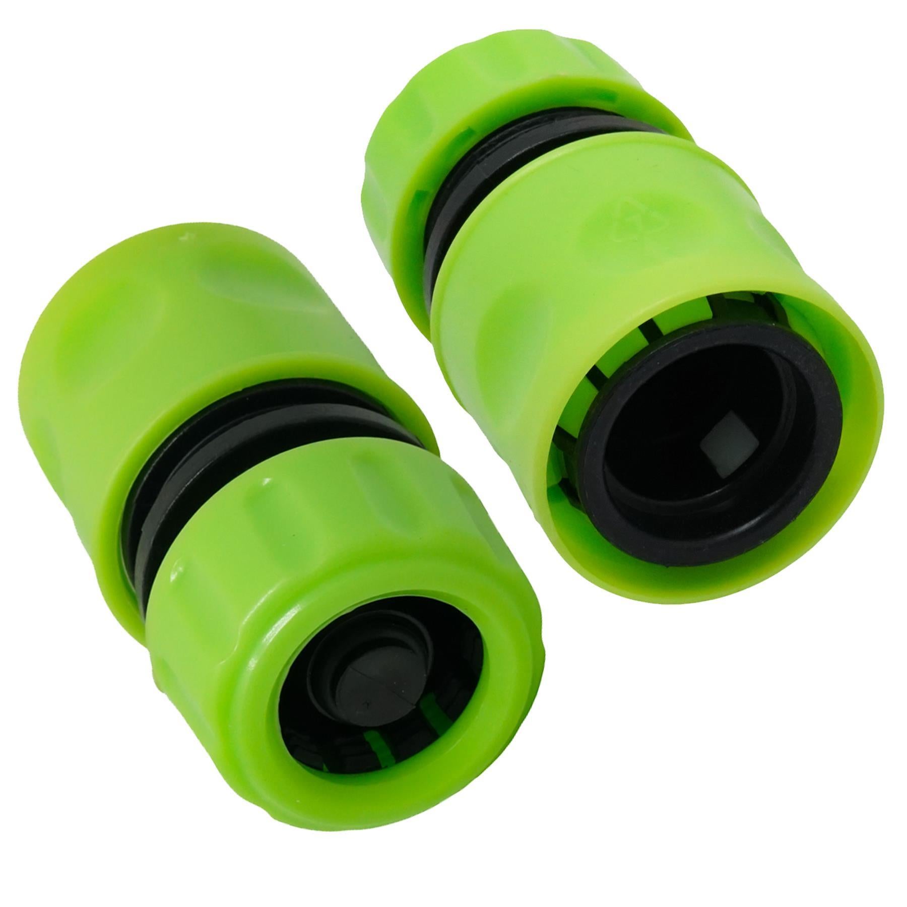 2x Garden Hose Pipe2x Garden Hose Pipe Connectors Connectors 1/2" Water Stop Fitting Quick Release Set