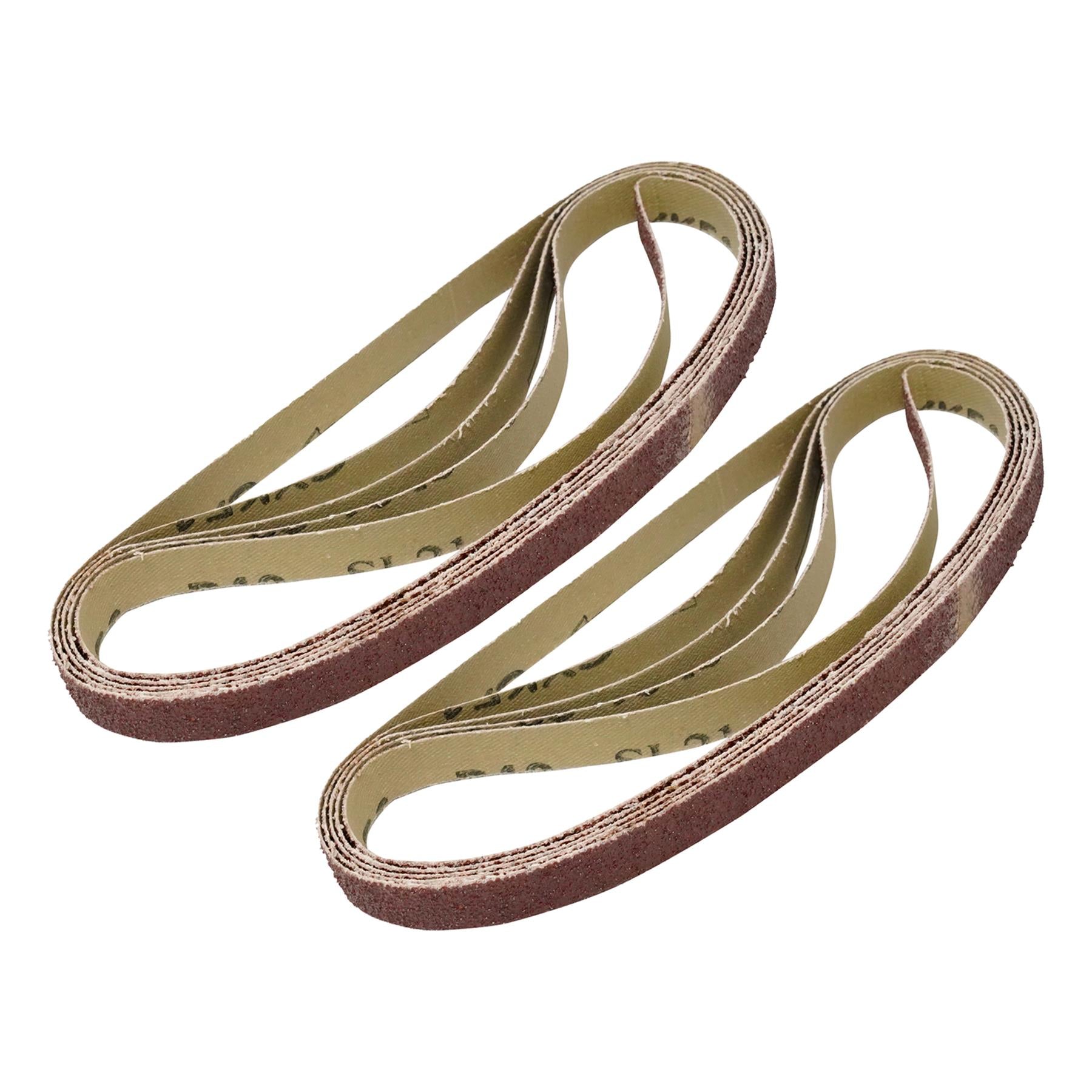 330mm x 10mm 60G Belt Power Finger File Sander Abrasive Sanding Belts 50pk