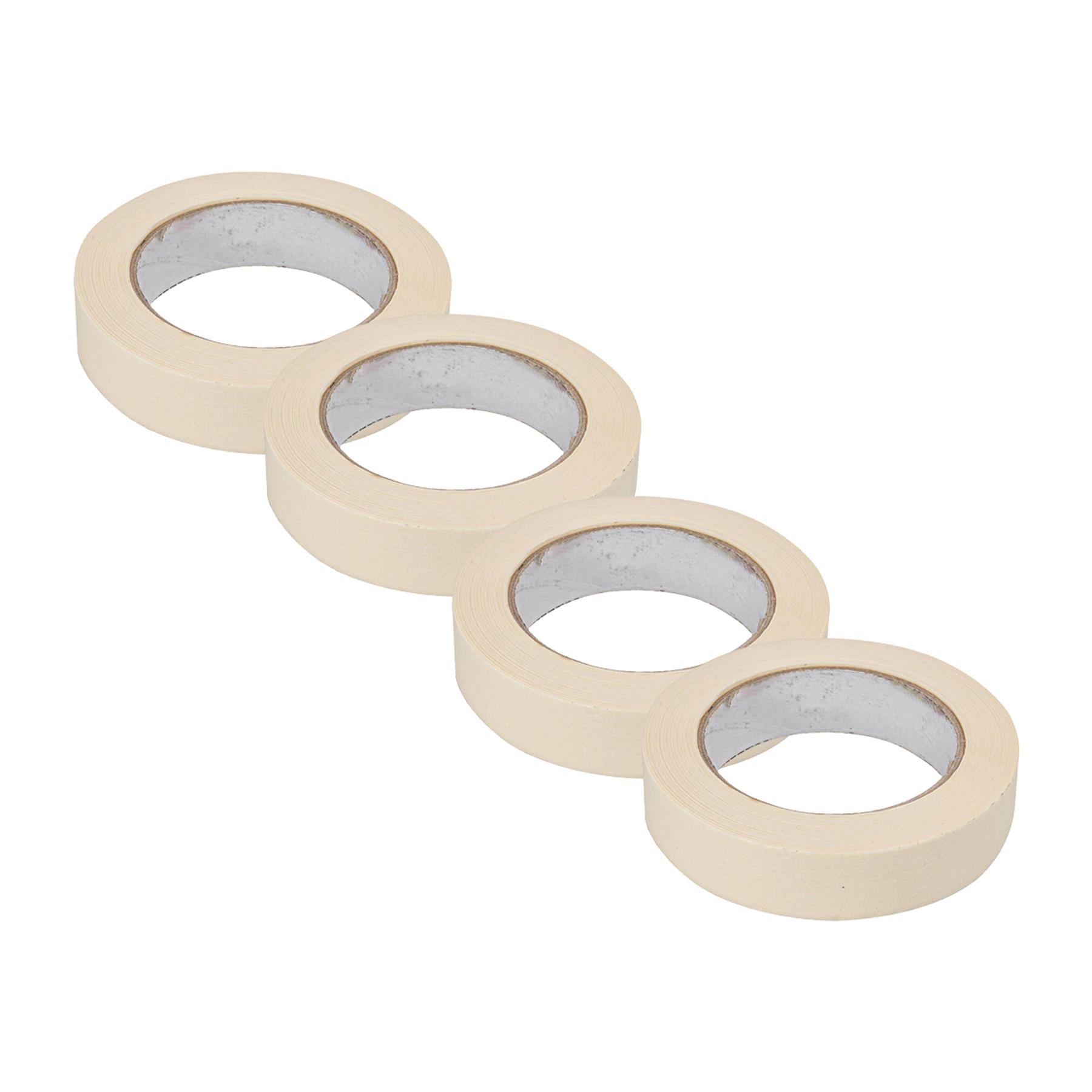 4PCS Masking Tape 25mm x 50m Professional Painting Automotive Auto Car White By Dapetz