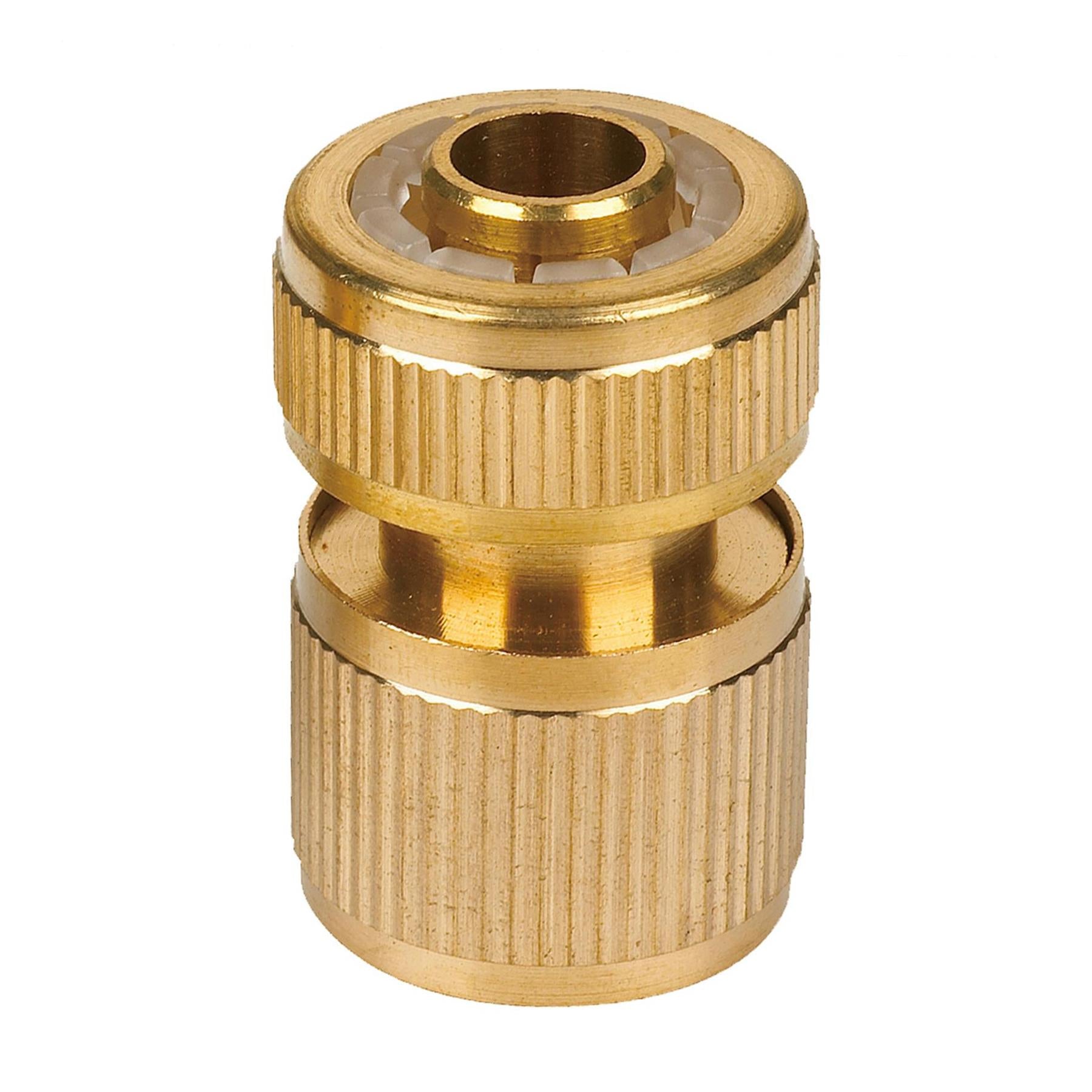 Brass Garden Hose Quick Connector 1/2" Female Pipe Built in Auto Water Stop by Daptez