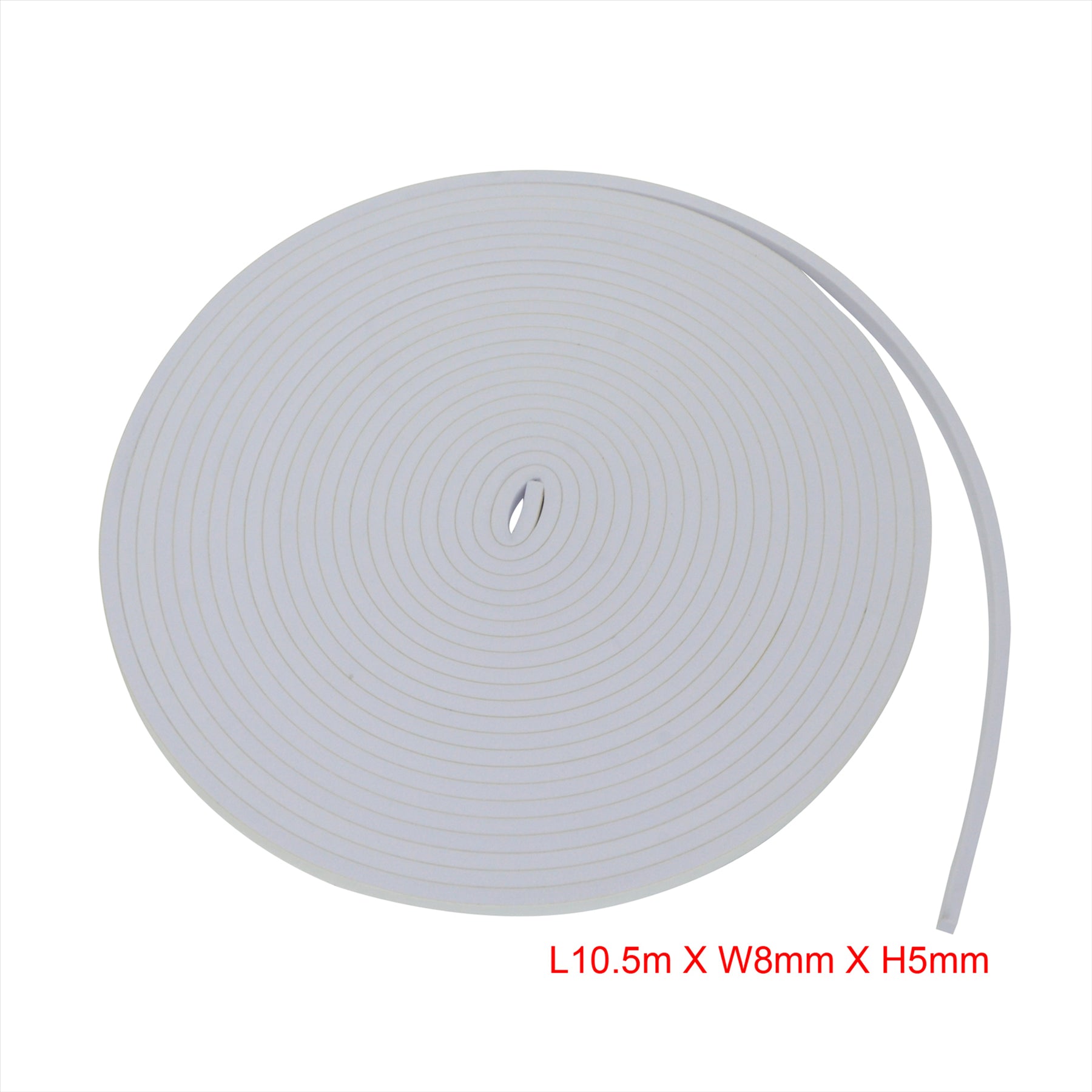 10.5M Foam Draught Excluder Window Door Adhesive Weather Proof Seal Strip White By Dapetz