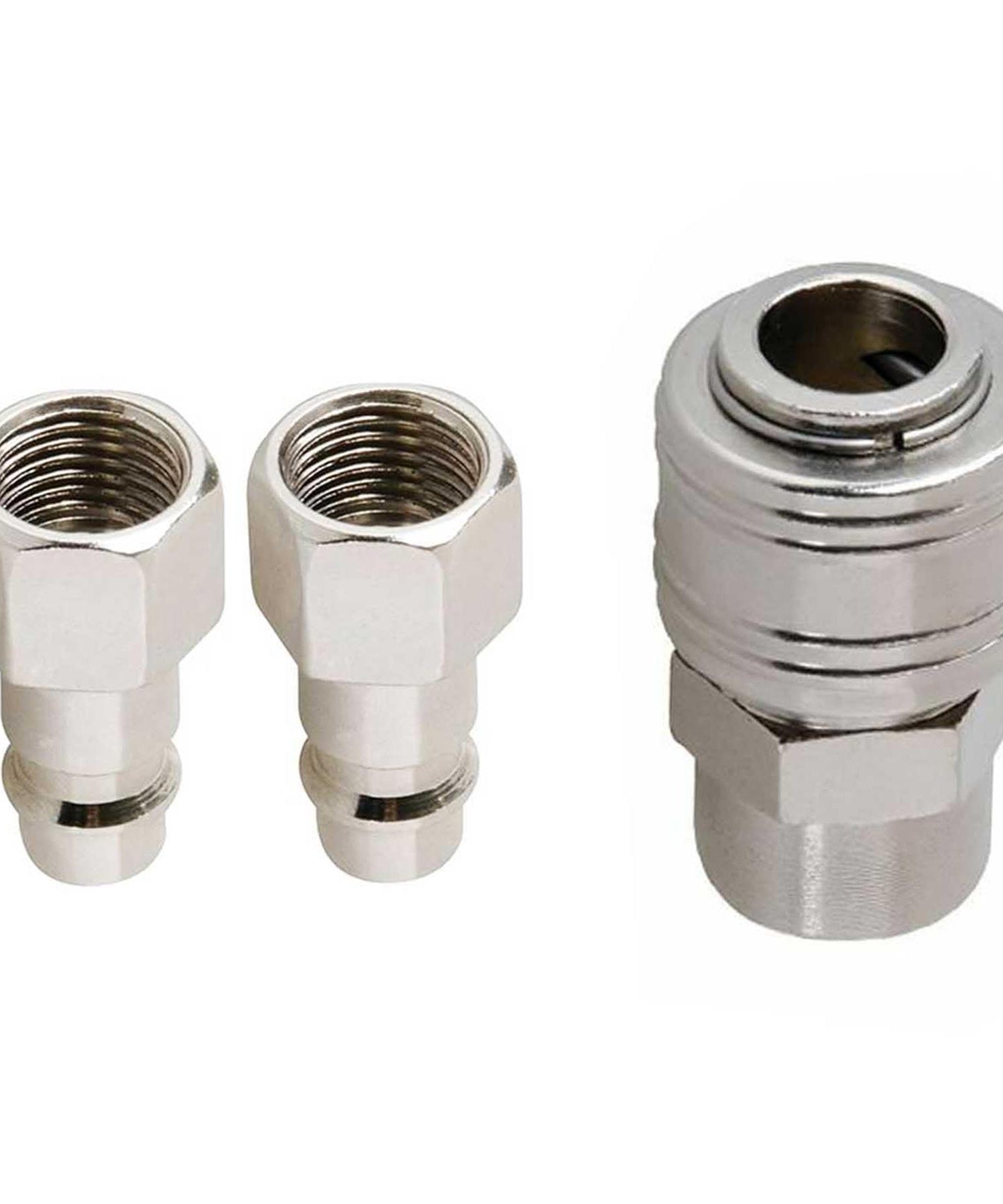 Euro Air Line Hose Quick Connector Bayonet Coupler Set 5 Pc - Durable Pneumatic Air Tool Couplers for Air Compressor Hoses By Dapetz