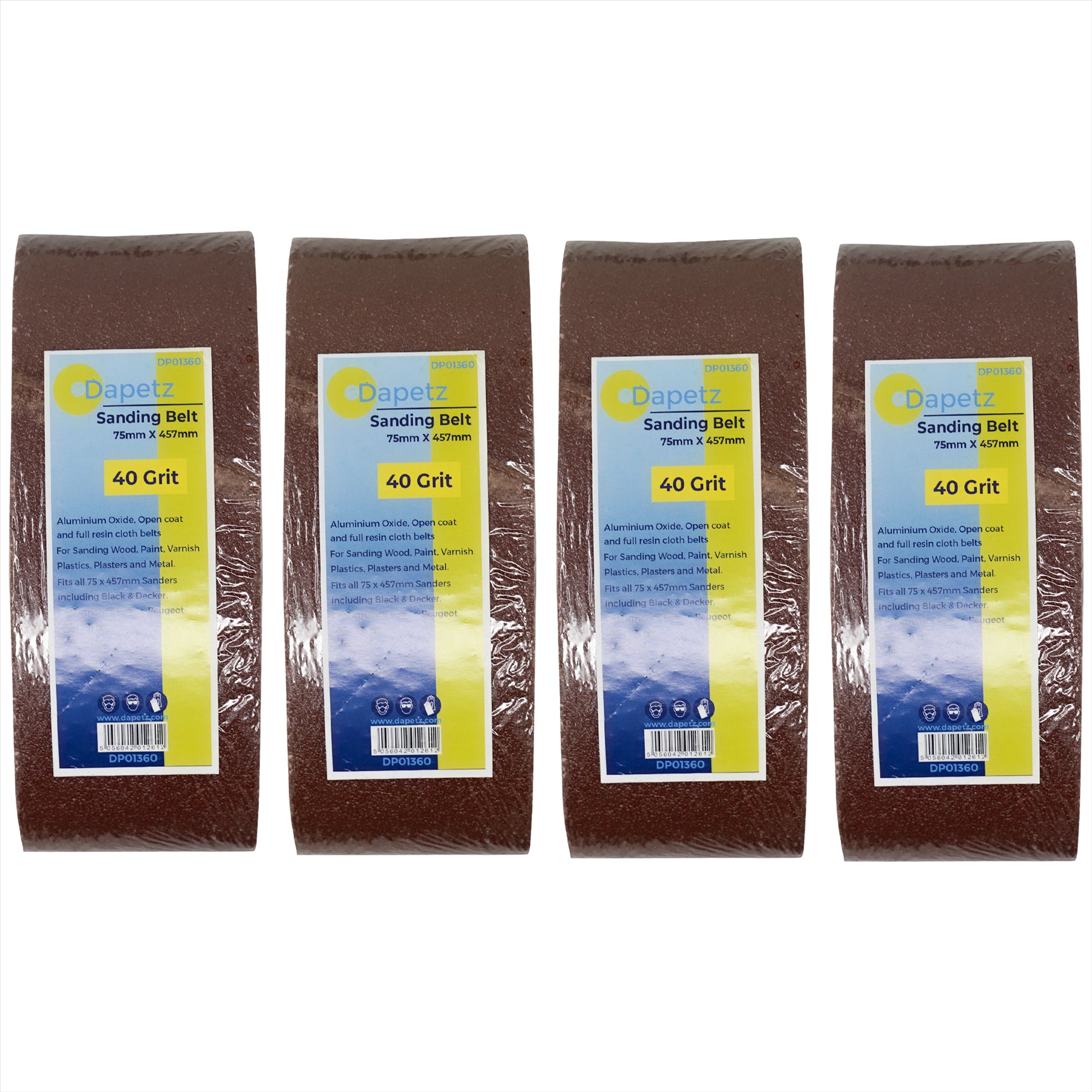 20Pcs Sanding Belts 75 X 457mm Aluminium Oxide 40 Grit For Bosch Makita Sander By Dapetz