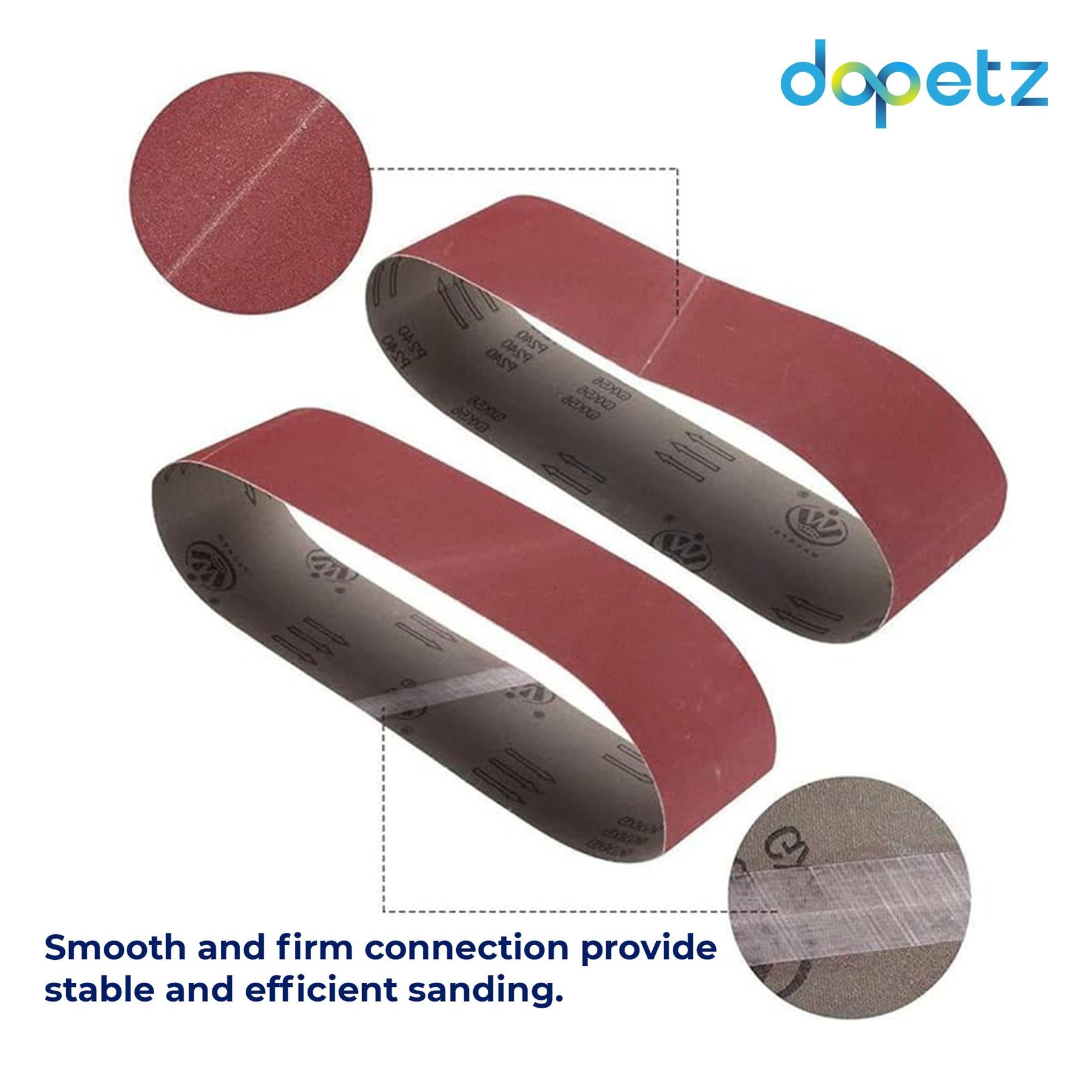 10Pcs Sanding Belts 50 x 686mm Belt Sander 80 Grit for Makita Sander Sheets By Dapetz