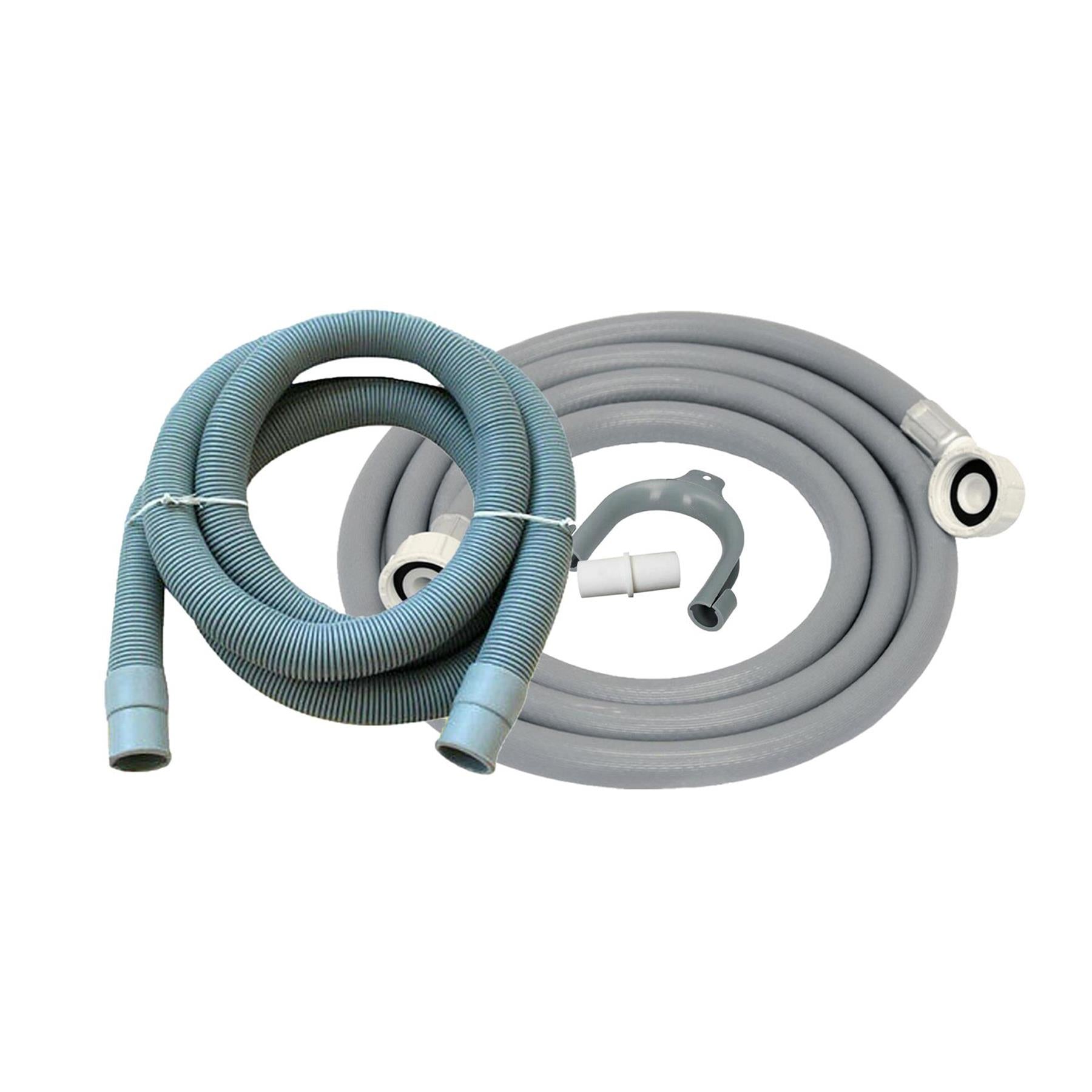 2M Drain Waste Hose Extension Pipe Kit | Washing Machine & Dishwasher Hose Feed Pipe by Dapetz