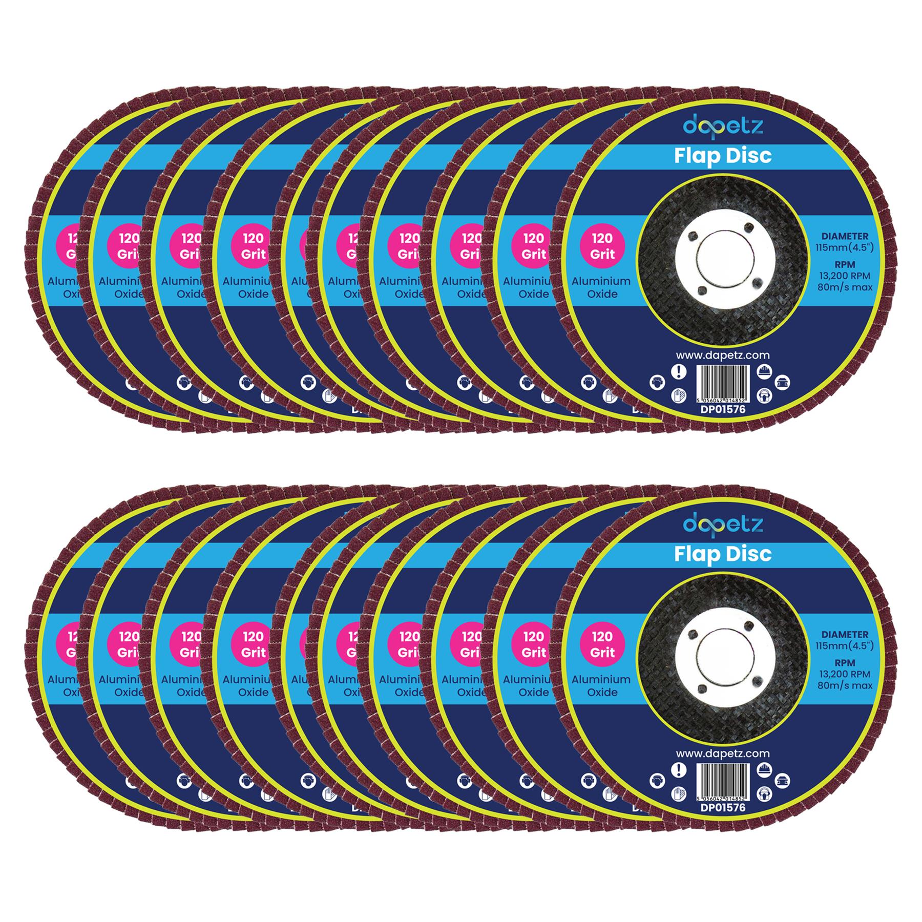 20PCs Flap Grinding Sanding Discs 115mm 4.5" 120 Grit Aluminium Oxide Angle Wheel For Bosch By Dapetz