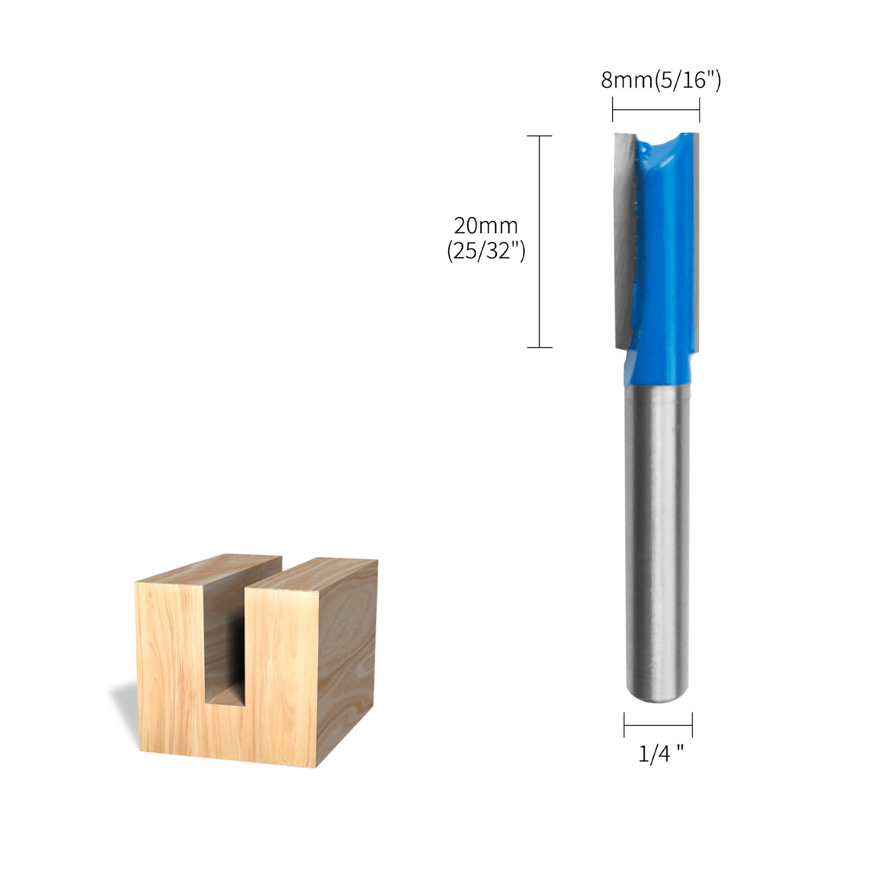 1/4" Shank Template Cutter & Flush Trim for Woodworking