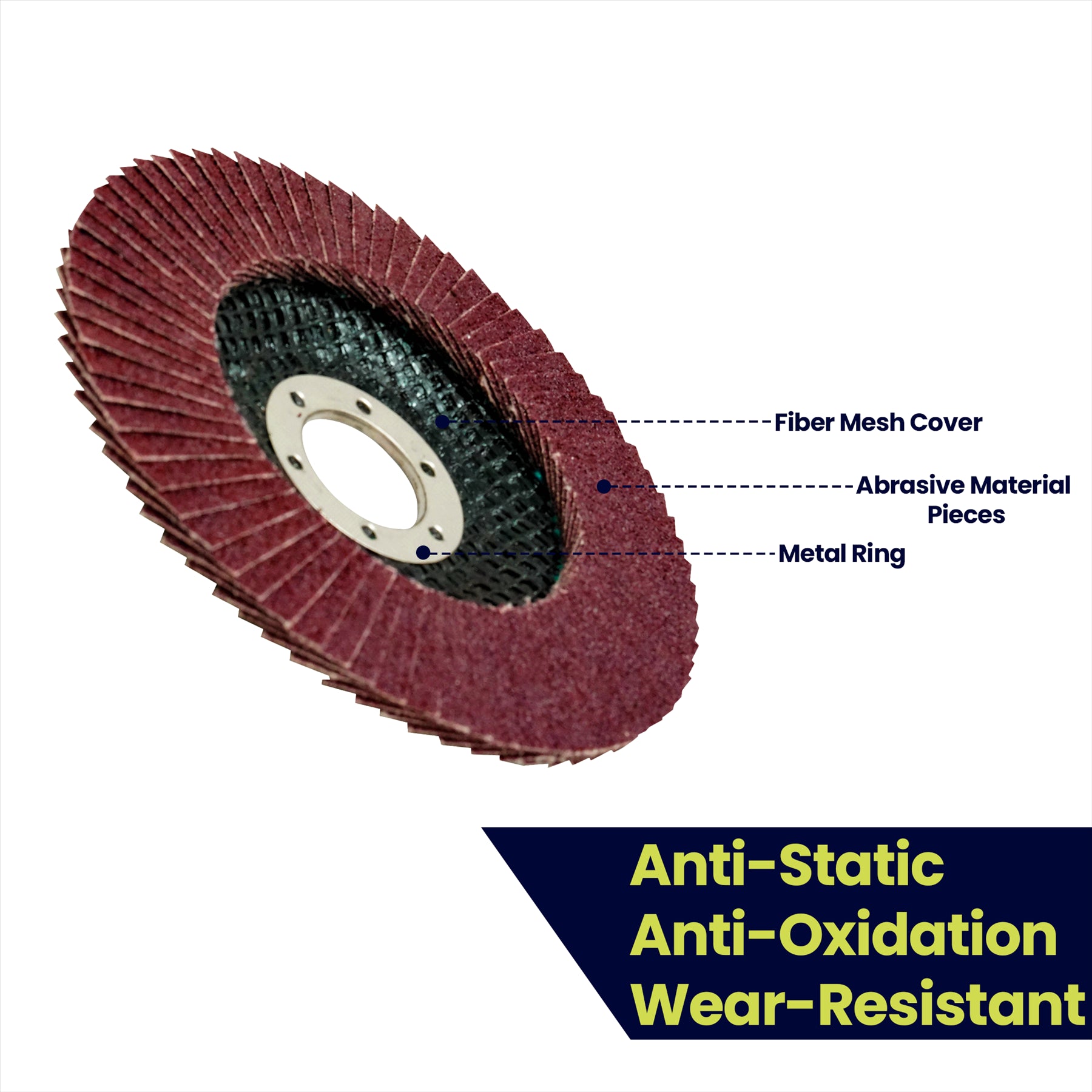 10PCs Flap Grinding Sanding Discs 115mm 4.5" 120 Grit Aluminium Oxide Angle Wheel For Bosch By Dapetz