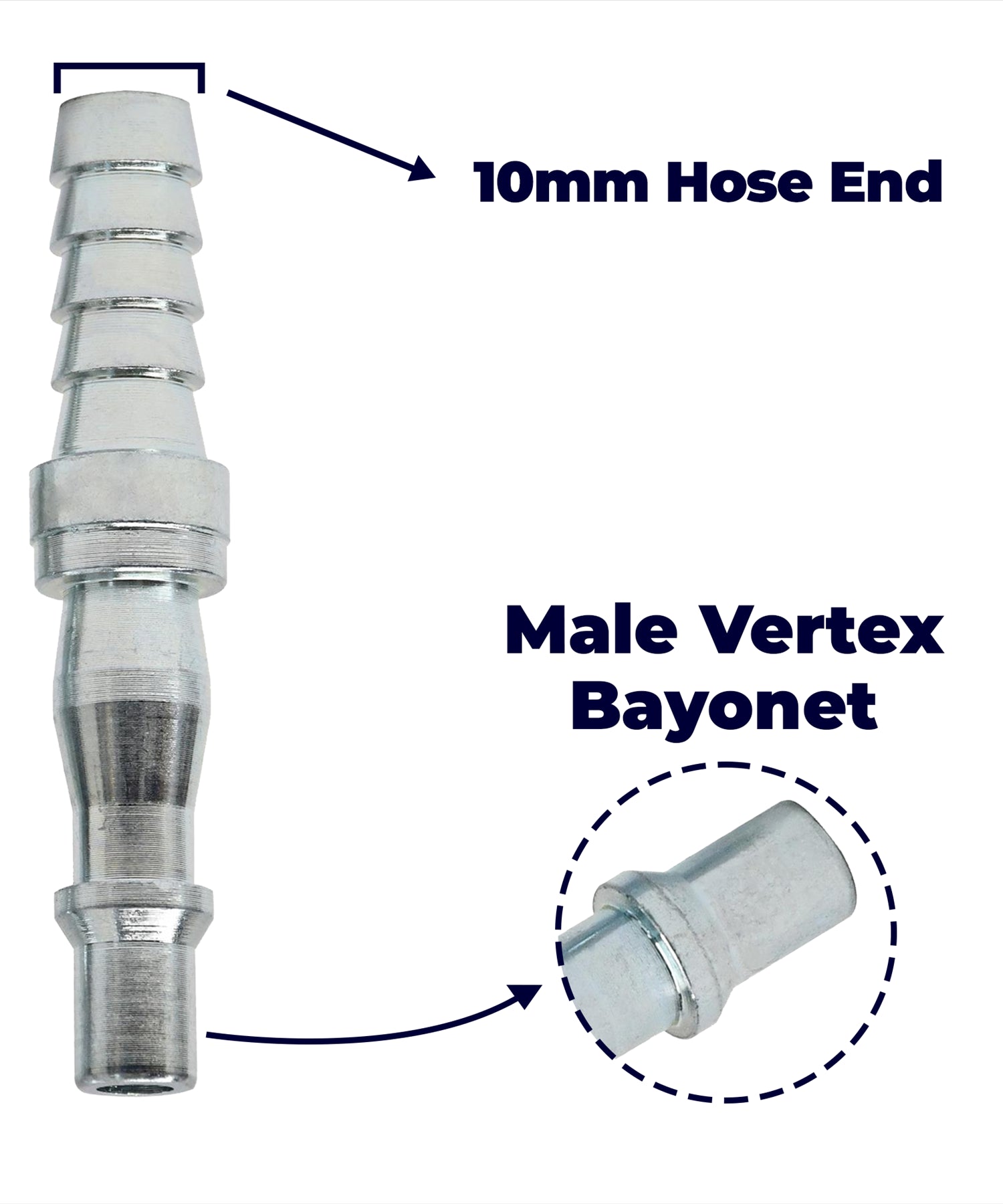 Air Line Hose Fitting Connector Air Hose End 10mm Bayonet Coupler For PCL Vertex 2PC
