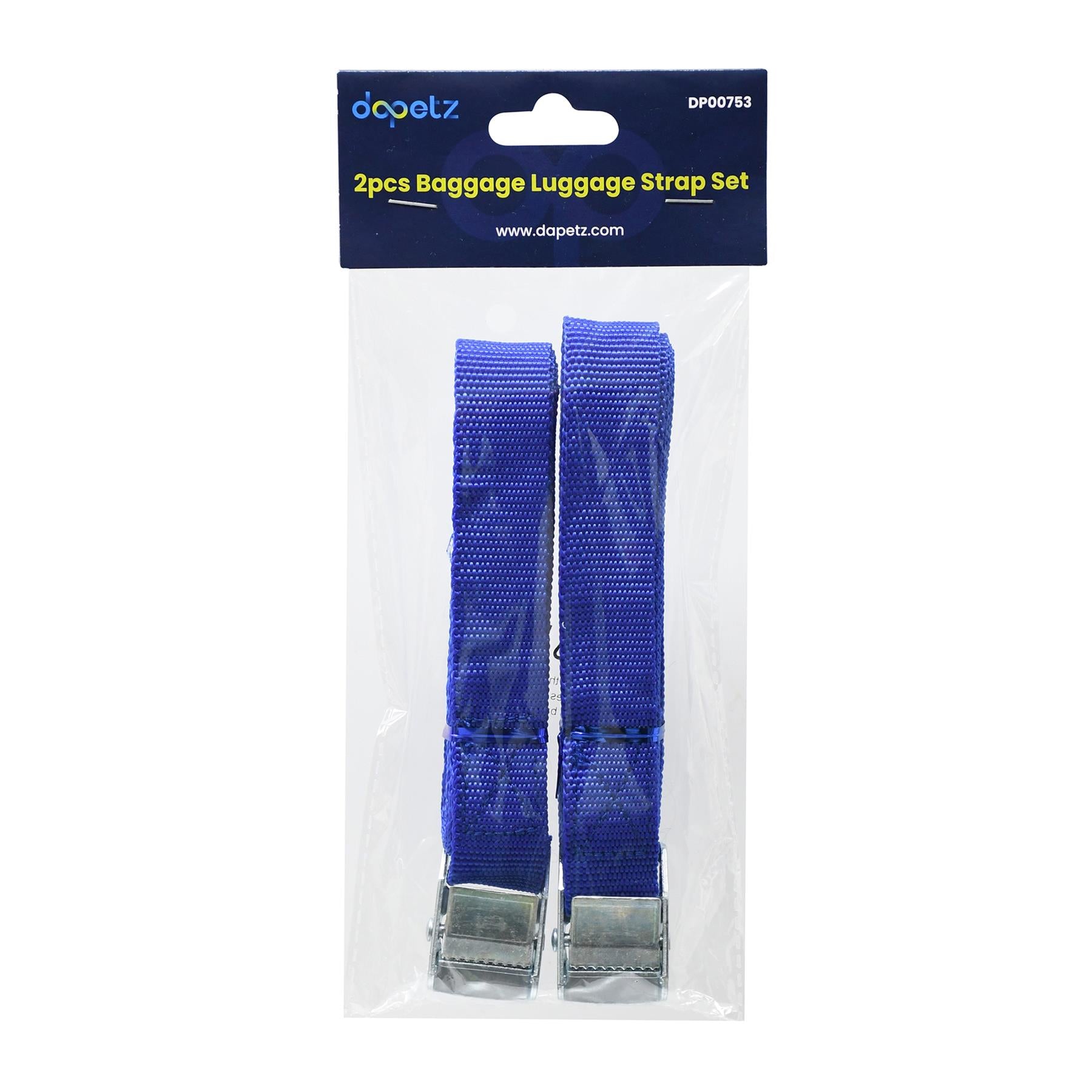 SET OF 2 LASHING STRAPS CARGO LUGGAGE TIE DOWN CAM BUCKLE ROOF RACK 2.5M X 25MM