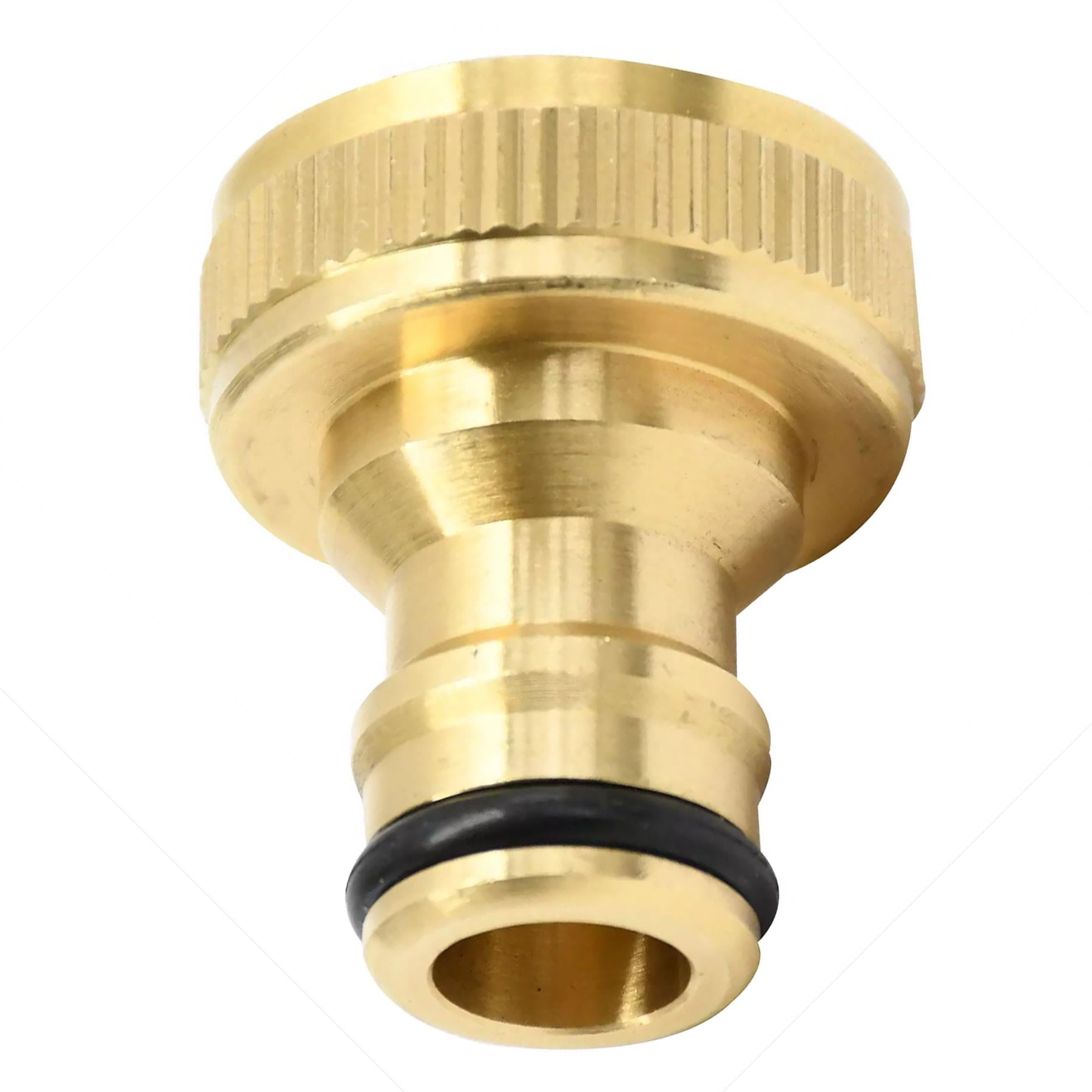 4x Brass Hose Tap Connector 3/4" Threaded Garden Water Pipe Adaptor Fitting By Dapetz