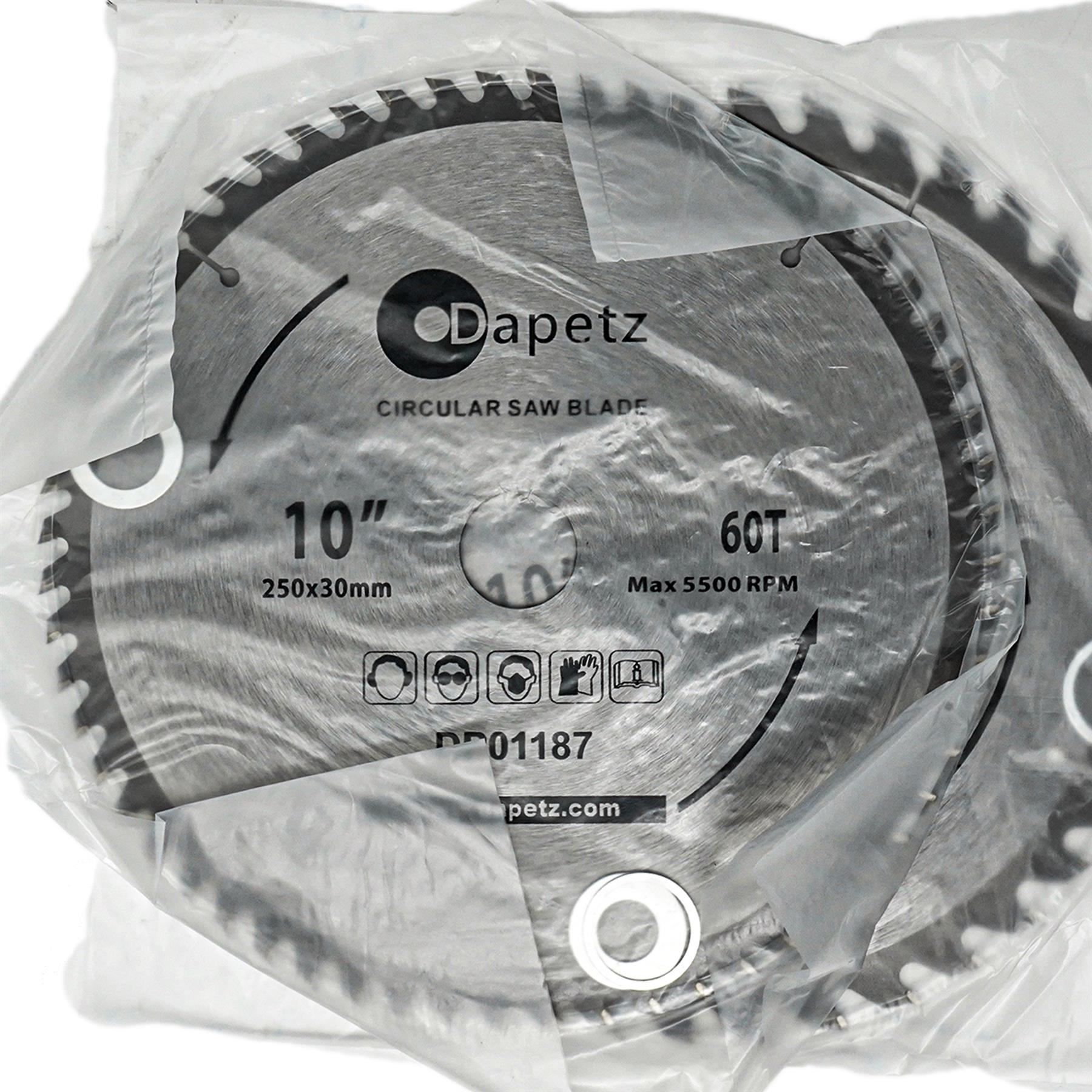 Circular Saw Blades 250mm 40 Teeth & 60 Medium/Fine Finish TCT Saw Disc Blades