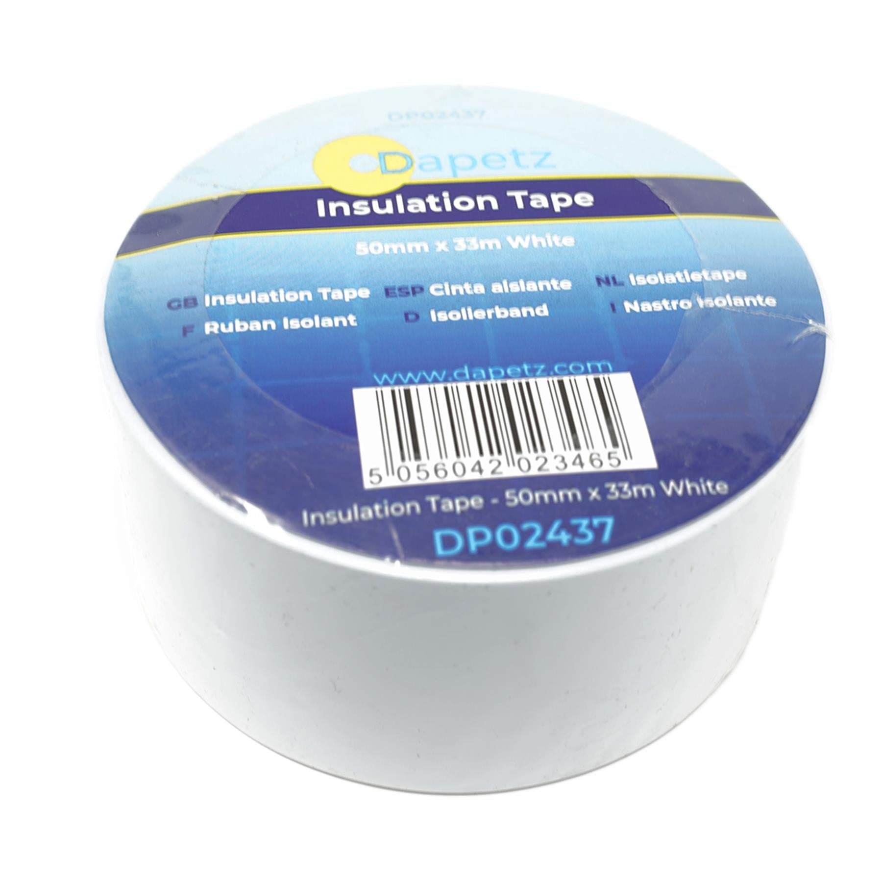5 x High Quality PVC Electrical Insulation Tape (2 Inch 50mm) White Wide Flame Retardent
