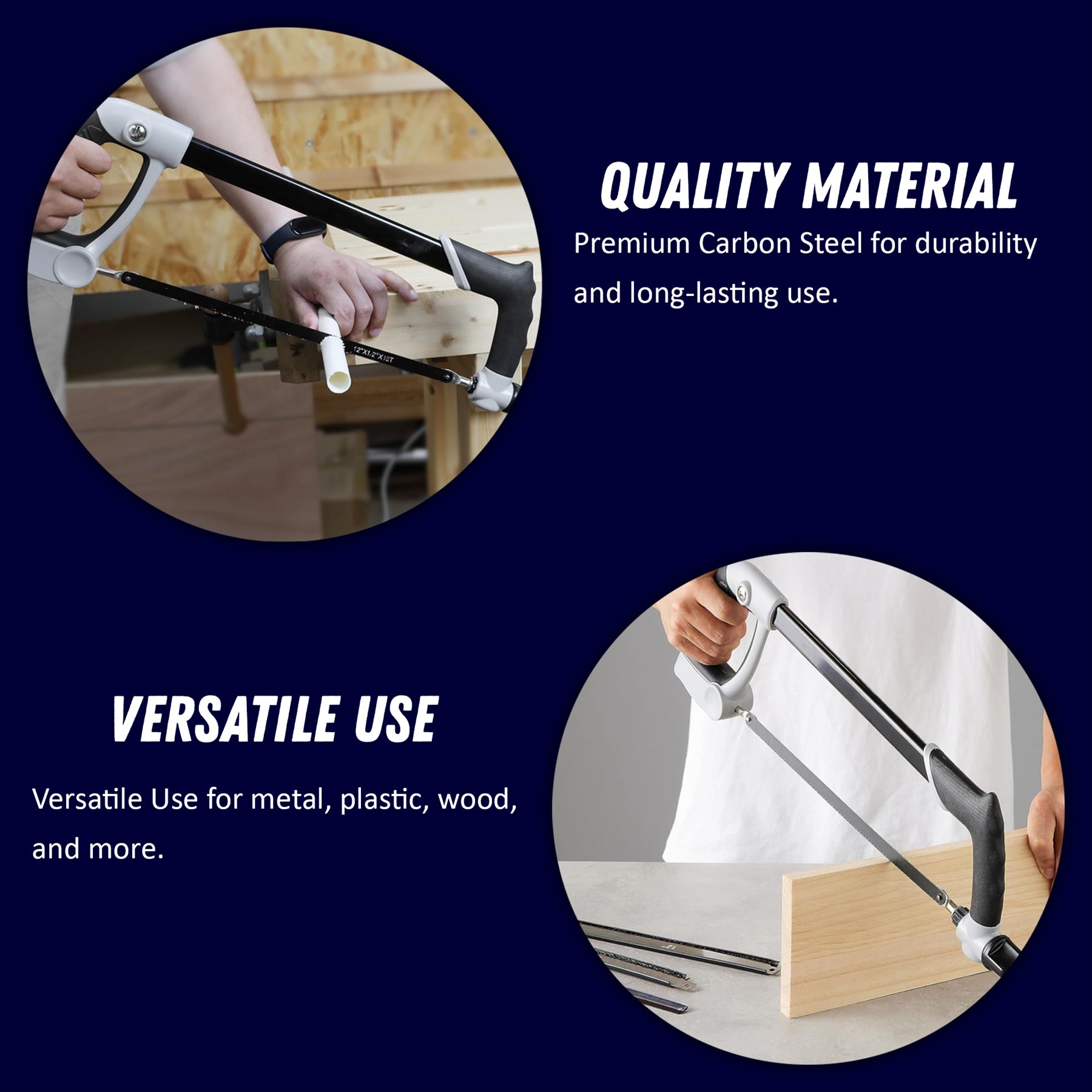 10X Bi-Metal Sandflex Hacksaw Blades 12" 300mm  24 TPI Shatter Proof By Dapetz