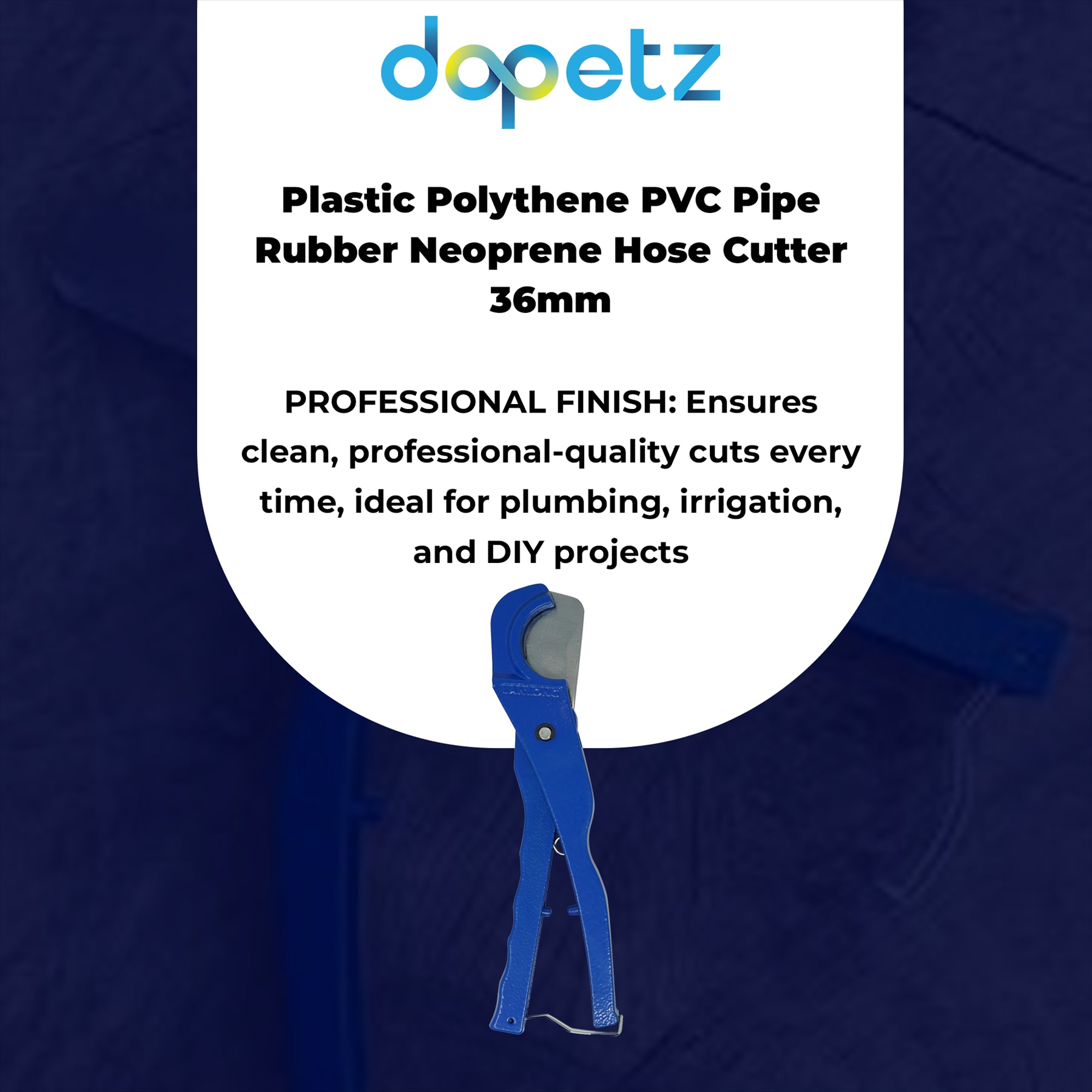 Plastic Hose Pipe Cutter Pvc Pipe 36mm Polybutyene Neoprene Rubber Plumbing Tool by Dapetz