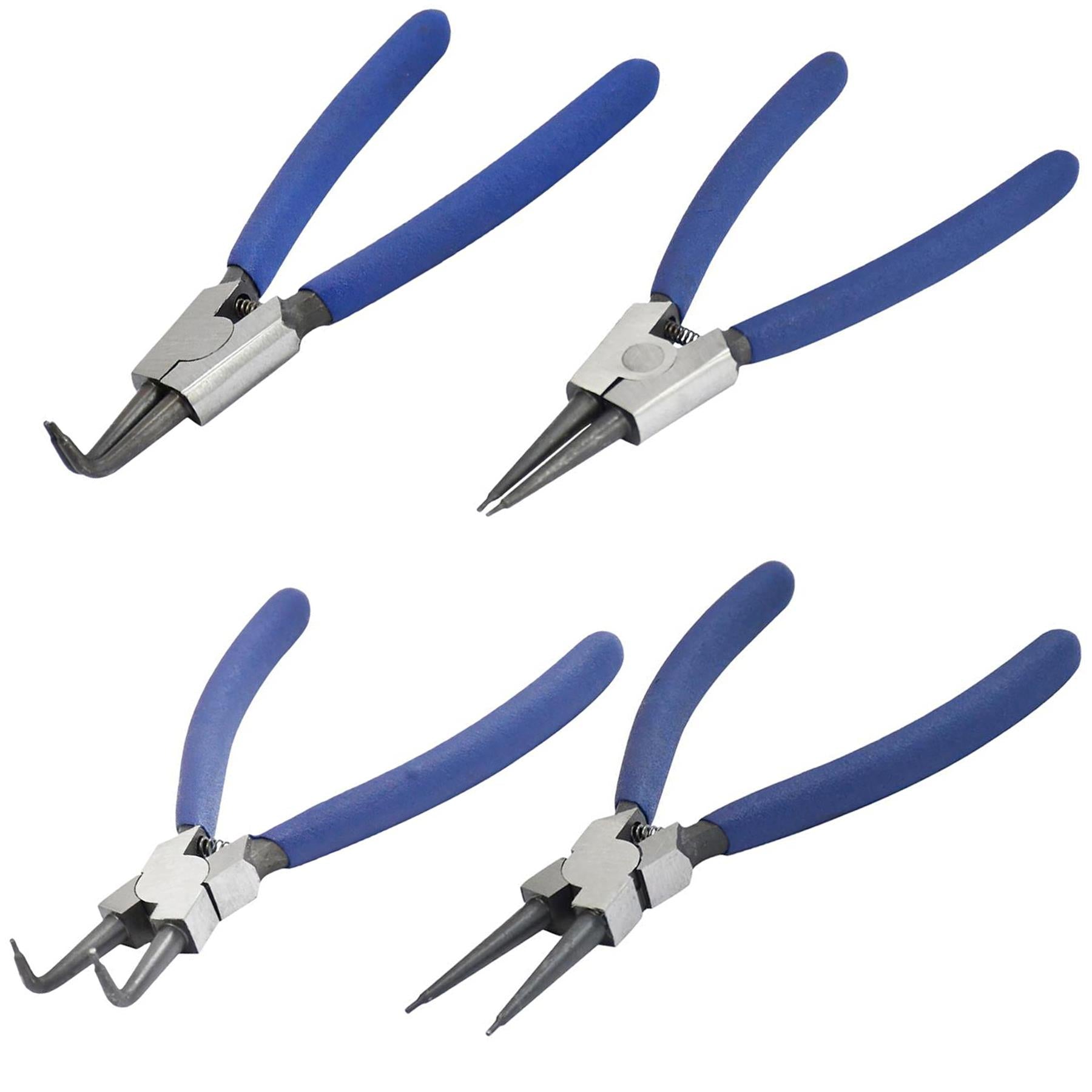 4PCS Circlip Pliers Set 6 Snap Ring Internal External Bent Nose 150mm Tool By Dapetz