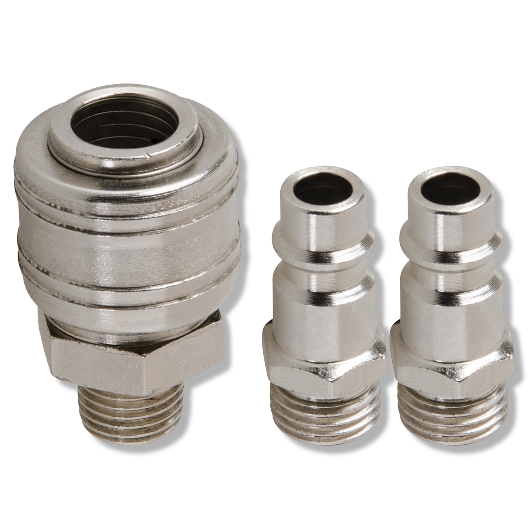 Male Euro Air Line Hose Fitting Connector Quick Release Coupler 1/4" BSP 3Pcs