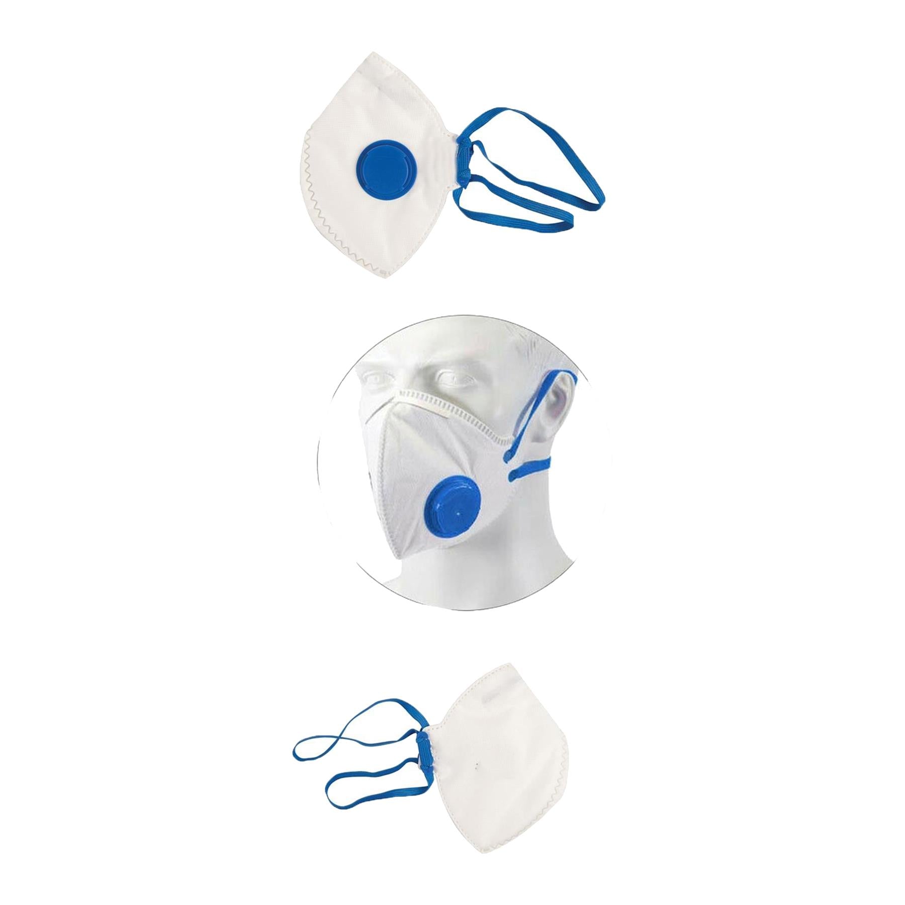 (Pack of 25) FFP2 Face Mask Respirator | Valved Sanding, Paint, Aerosol, Dust Safety by Dapetz