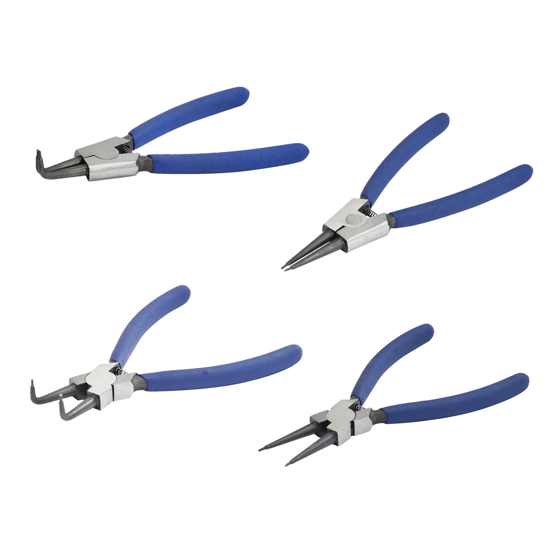 4PCS Circlip Pliers Set 6 Snap Ring Internal External Bent Nose 150mm Tool By Dapetz