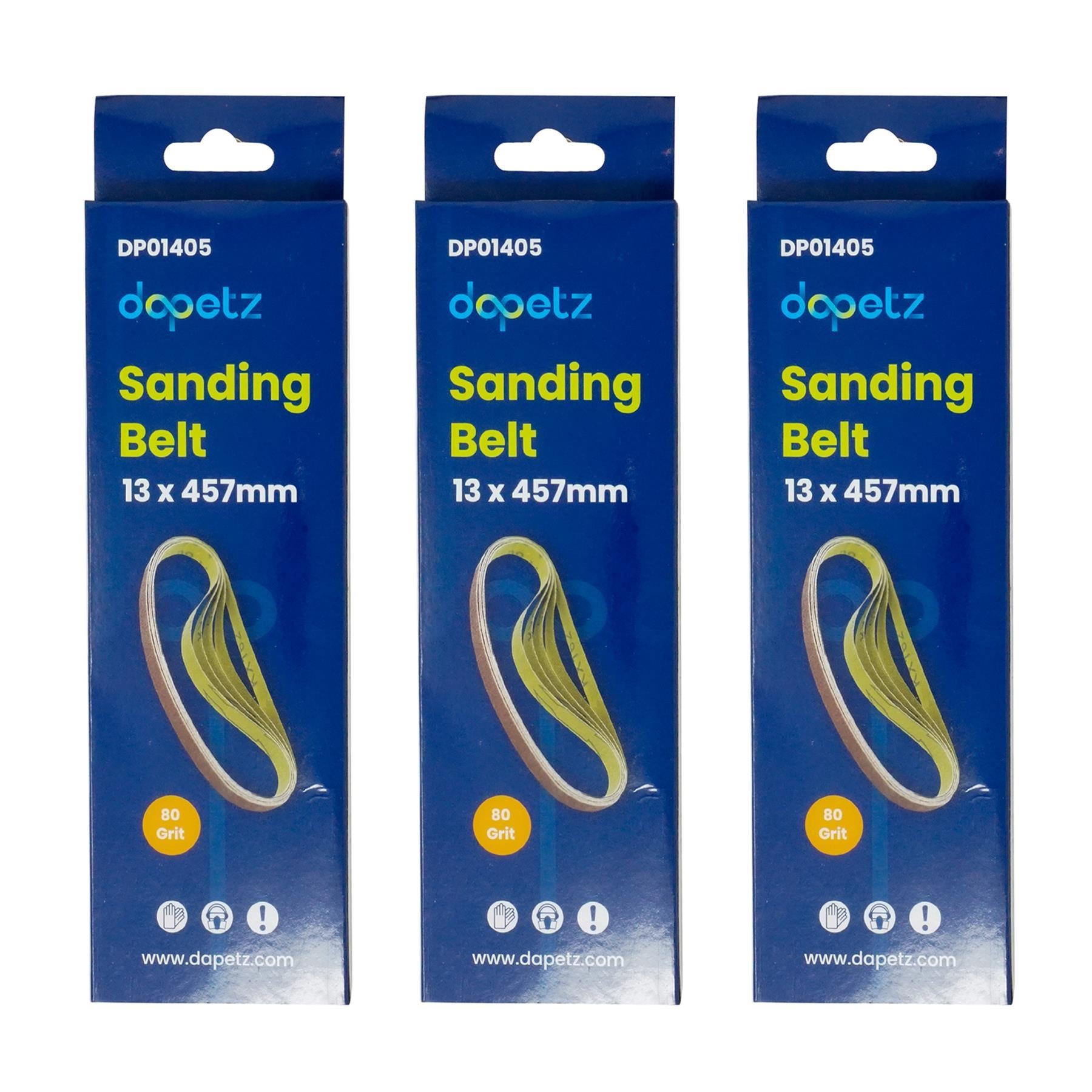 15Pcs Sanding Belts 13 x 457mm 80 Grit Aluminium Oxide For Bosch Makita Sander By Dapetz