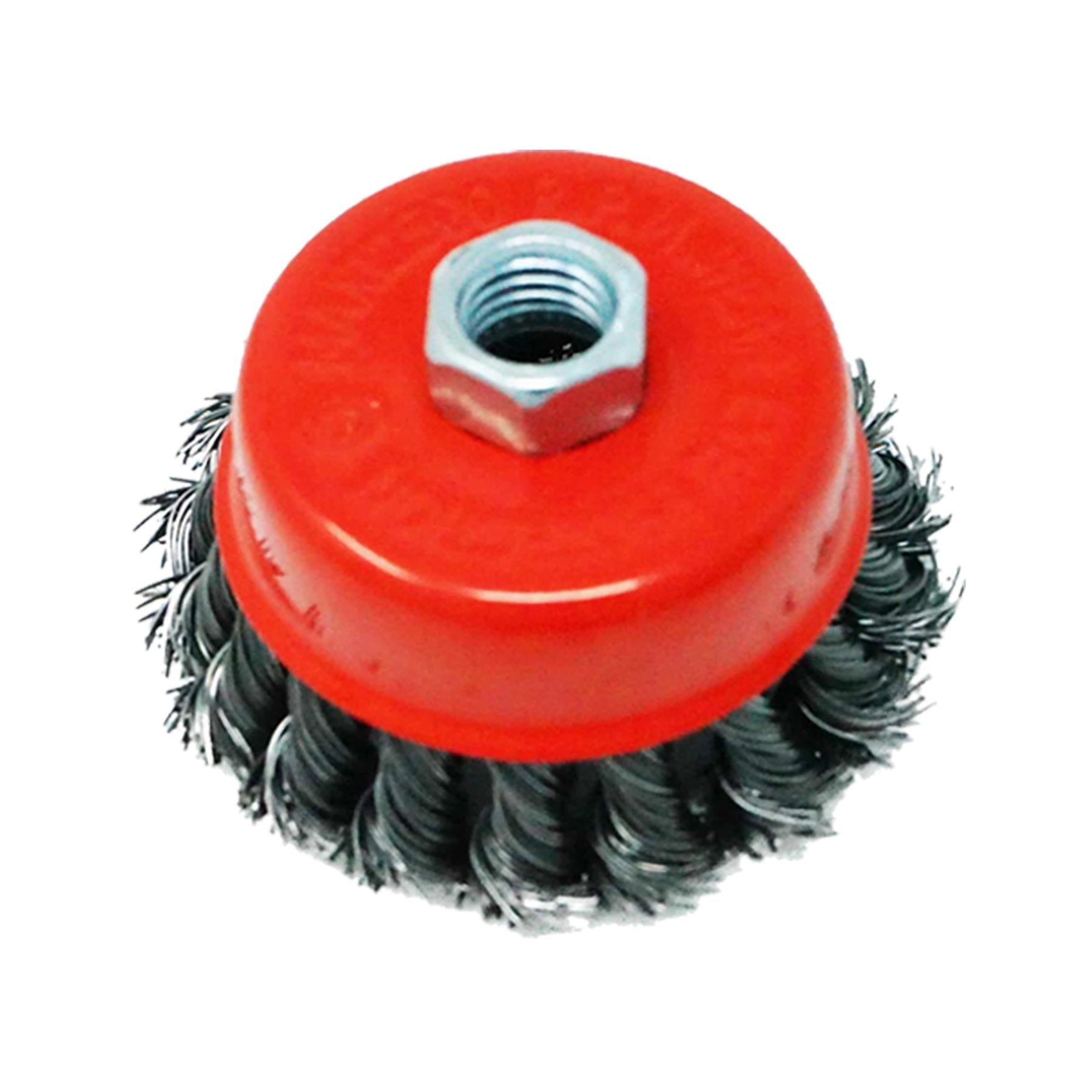 4PCs Twist Knot Wire Wheel Cup Brush Set for Angle Grinder 3" M14 Crew By Dapetz