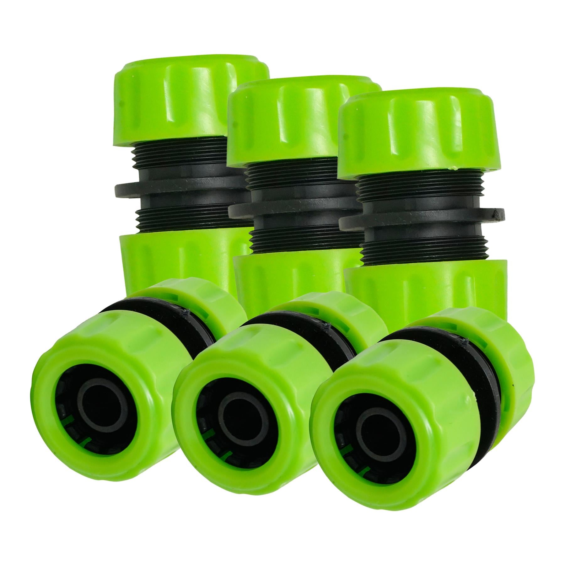 1/2" Hose Joiner Female Garden Water Pipe Fitting Connector Plastic Green 6PC By Dapetz