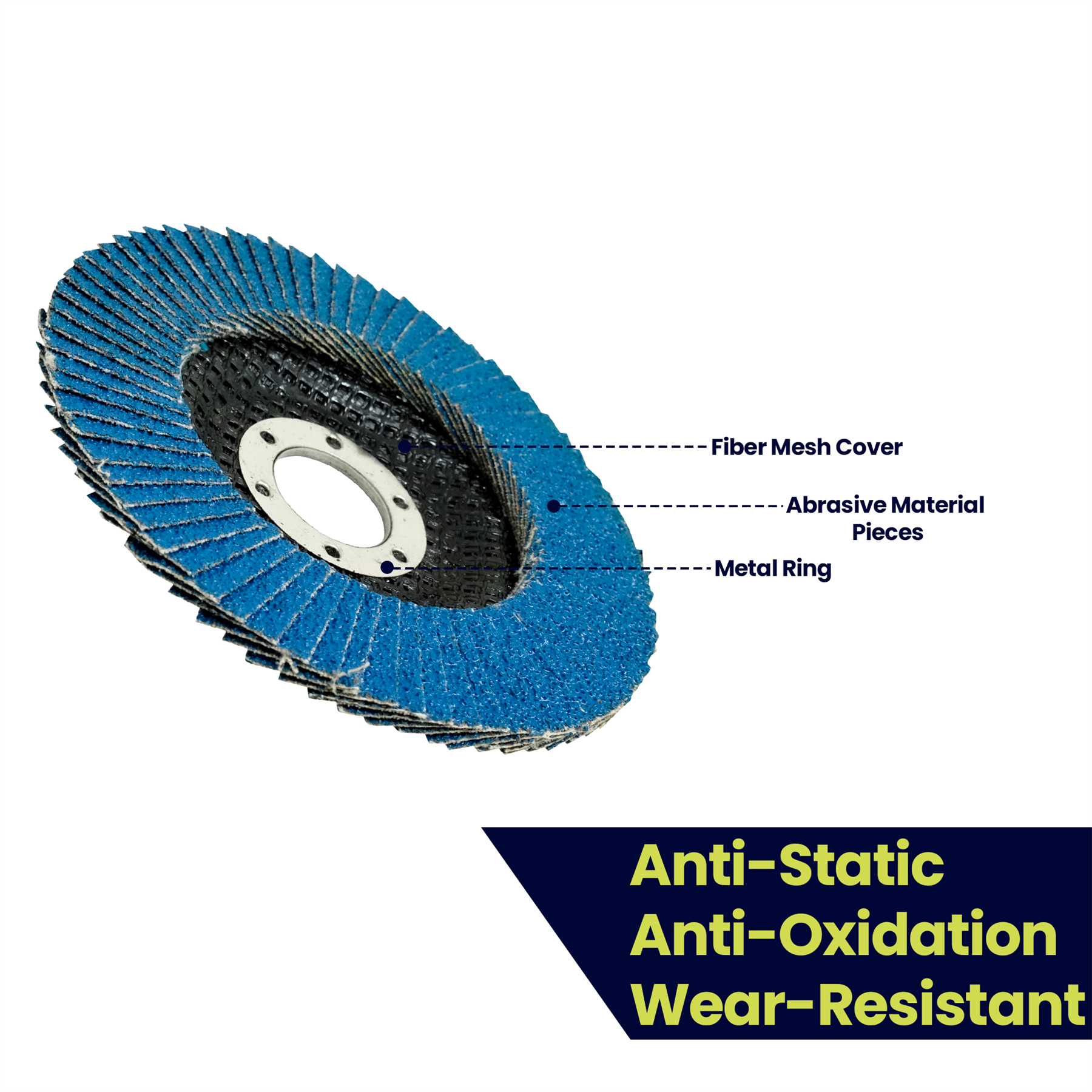 20pcs Flap Grinding Sanding Discs 115mm 4.5" 80 Grit Zirconium Oxide By Dapetz