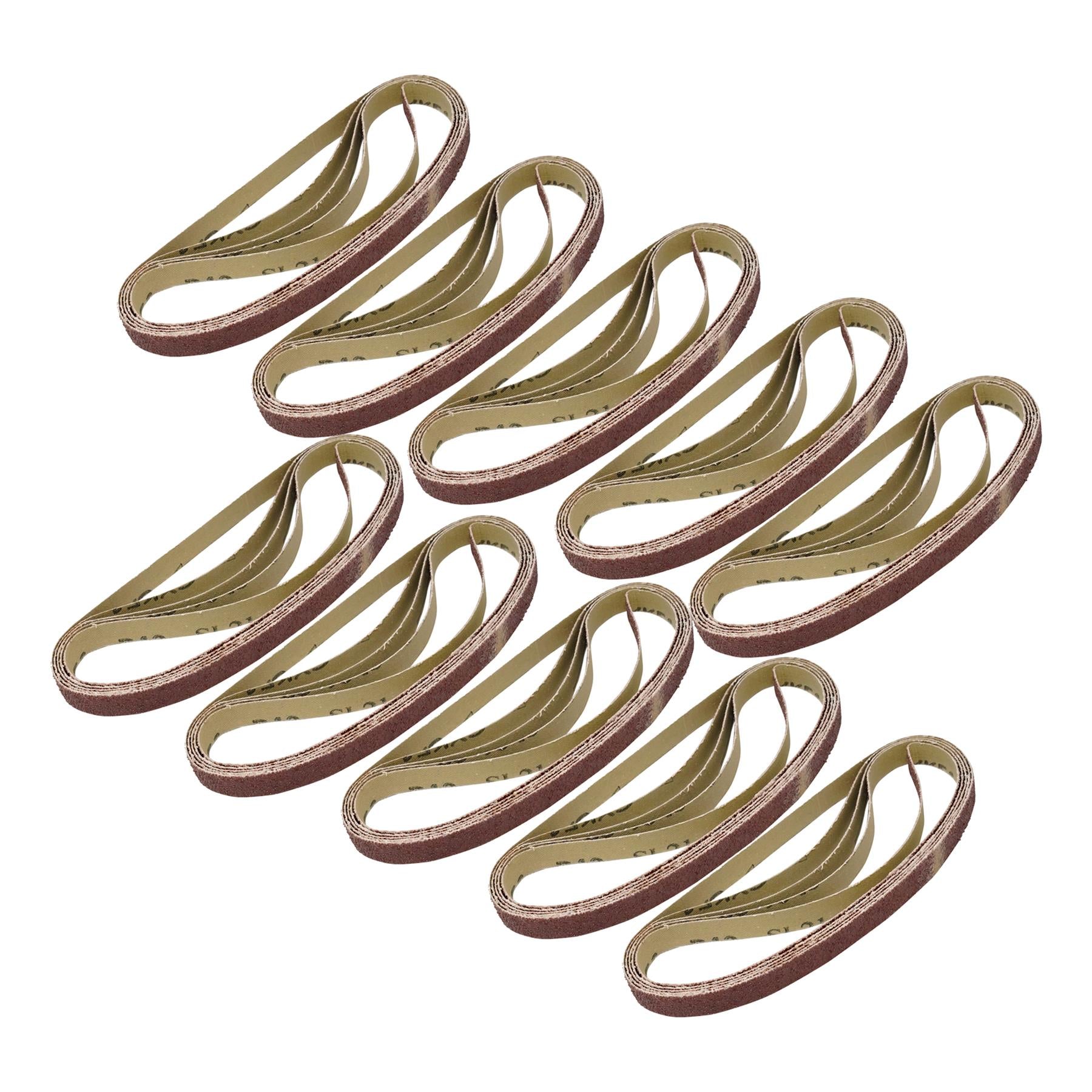 50Pcs Sanding Belts 330 x 10mm Aluminium Oxide 120 Grit For Bosch Makita Sander By Dapetz