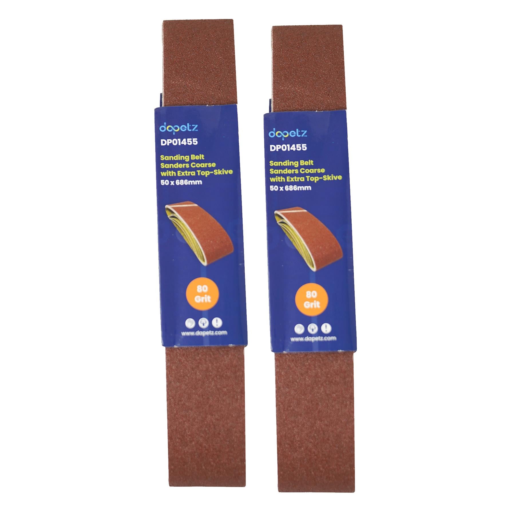 10Pcs Sanding Belts 50 x 686mm Belt Sander 80 Grit for Makita Sander Sheets By Dapetz