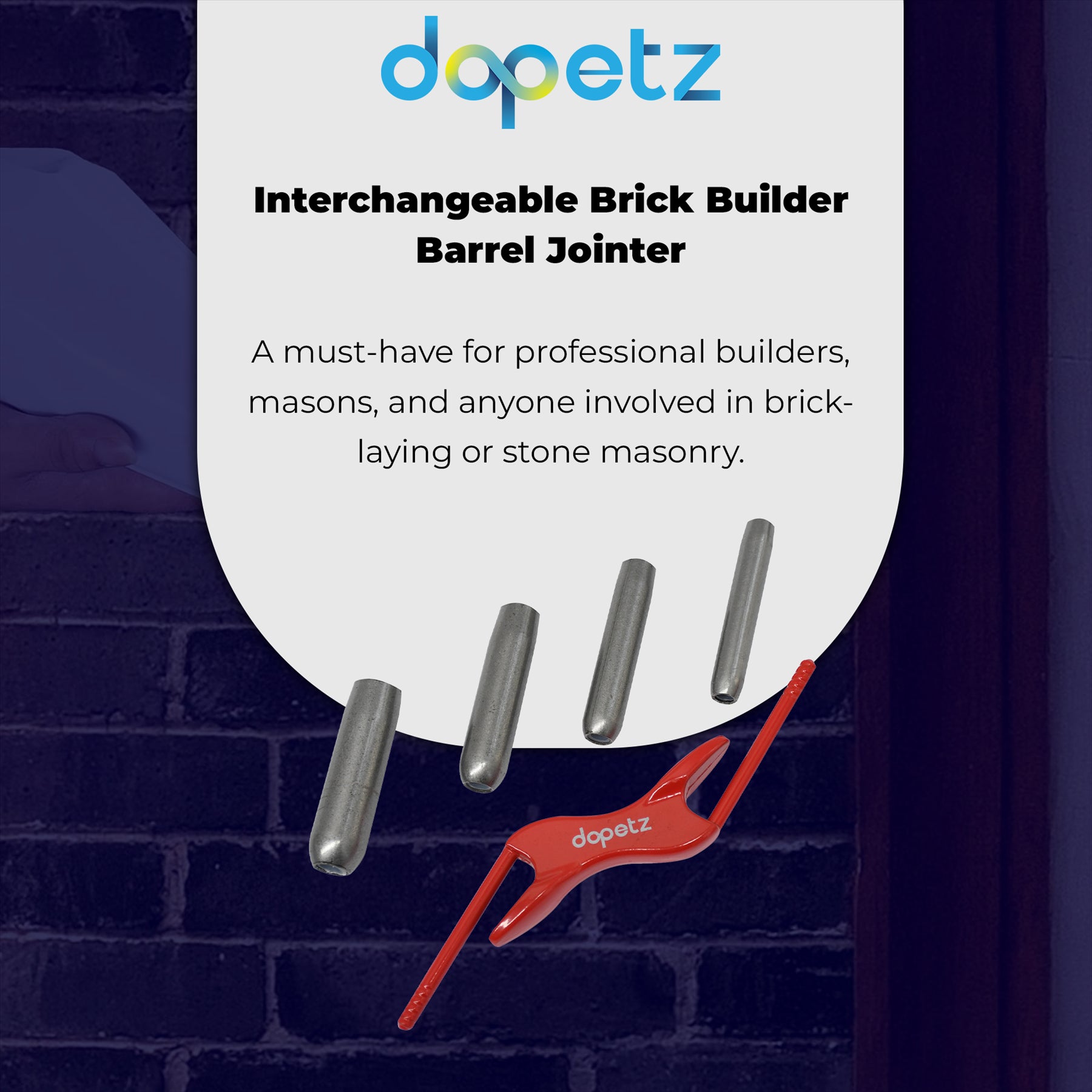 4 Brick Jointer 1/2" 5/8" 3/4" 7/8" Size Interchnageable Builder Layer New UK by Dapetz