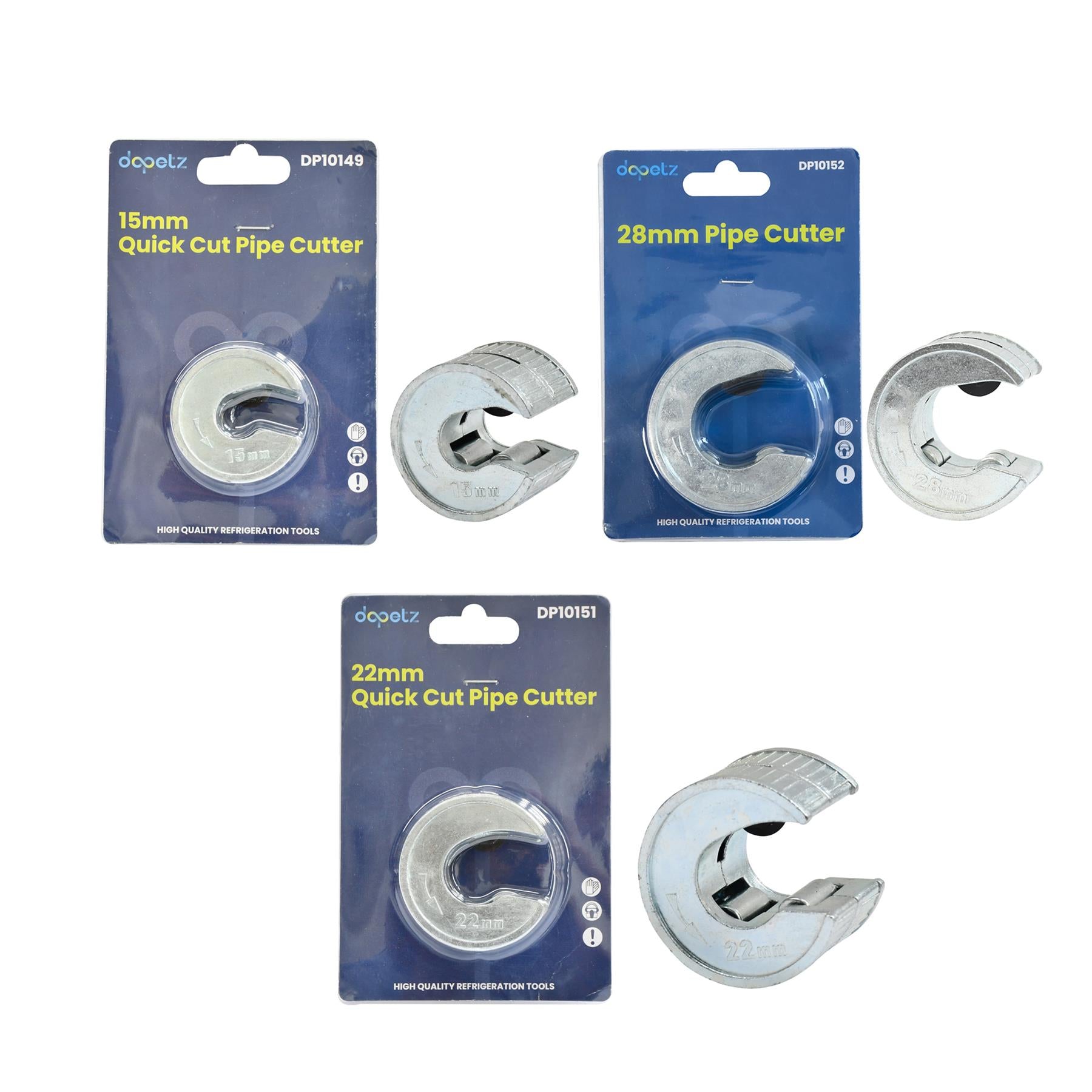 Quick Cut Pipe Cutters 15, 22 & 28mm Copper Pipe Slice Heavy Duty Tube Cutter By Dapetz