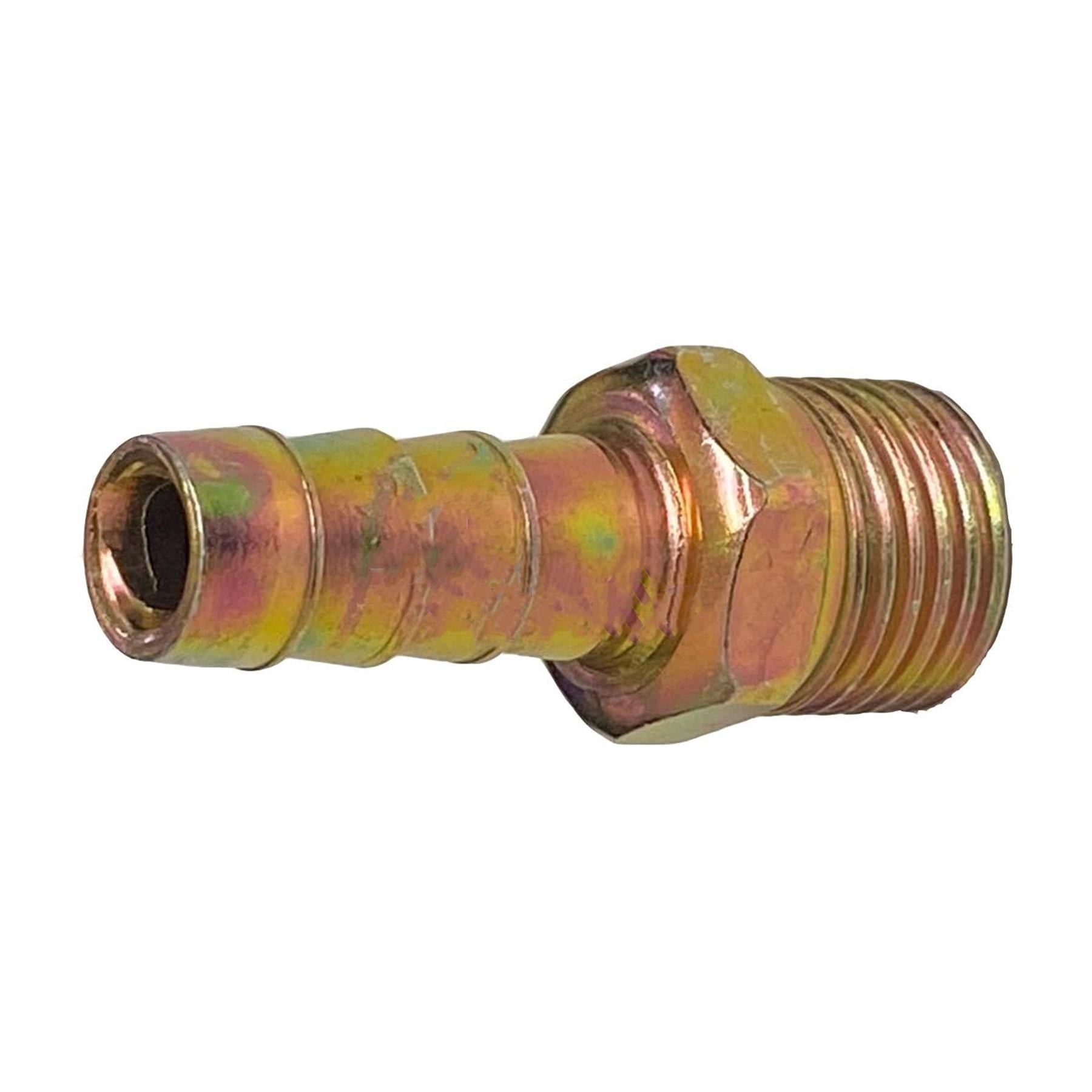 Brass 1/4" BSP to 8mm Male Barb Hose Tail Fitting Fuel Air Gas Water Hose Oil