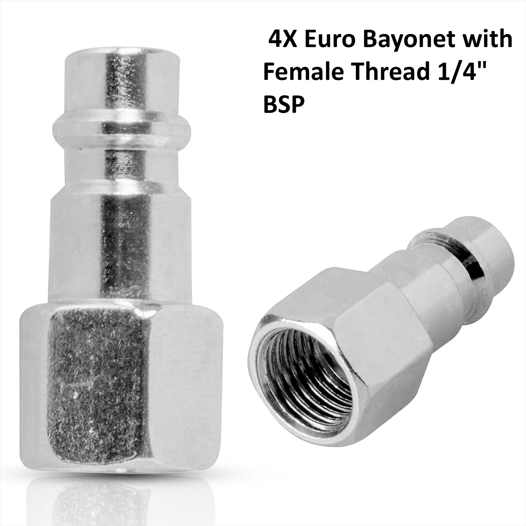 Euro Air Line Fitting Hose Connector Male Female Quick Release 1/4" BSP 10PC Set