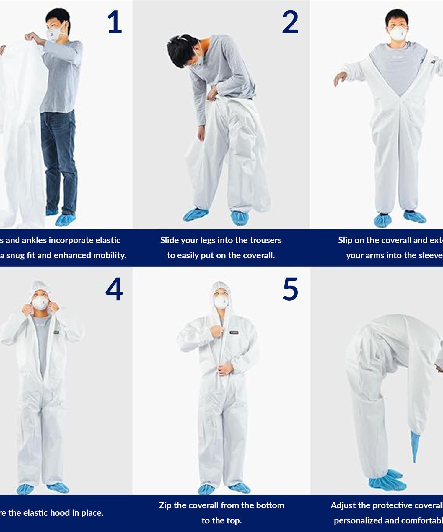20 x Disposable Paper Suit Protective Overall Coveralls Medium - 120cm / 46" By Dapetz