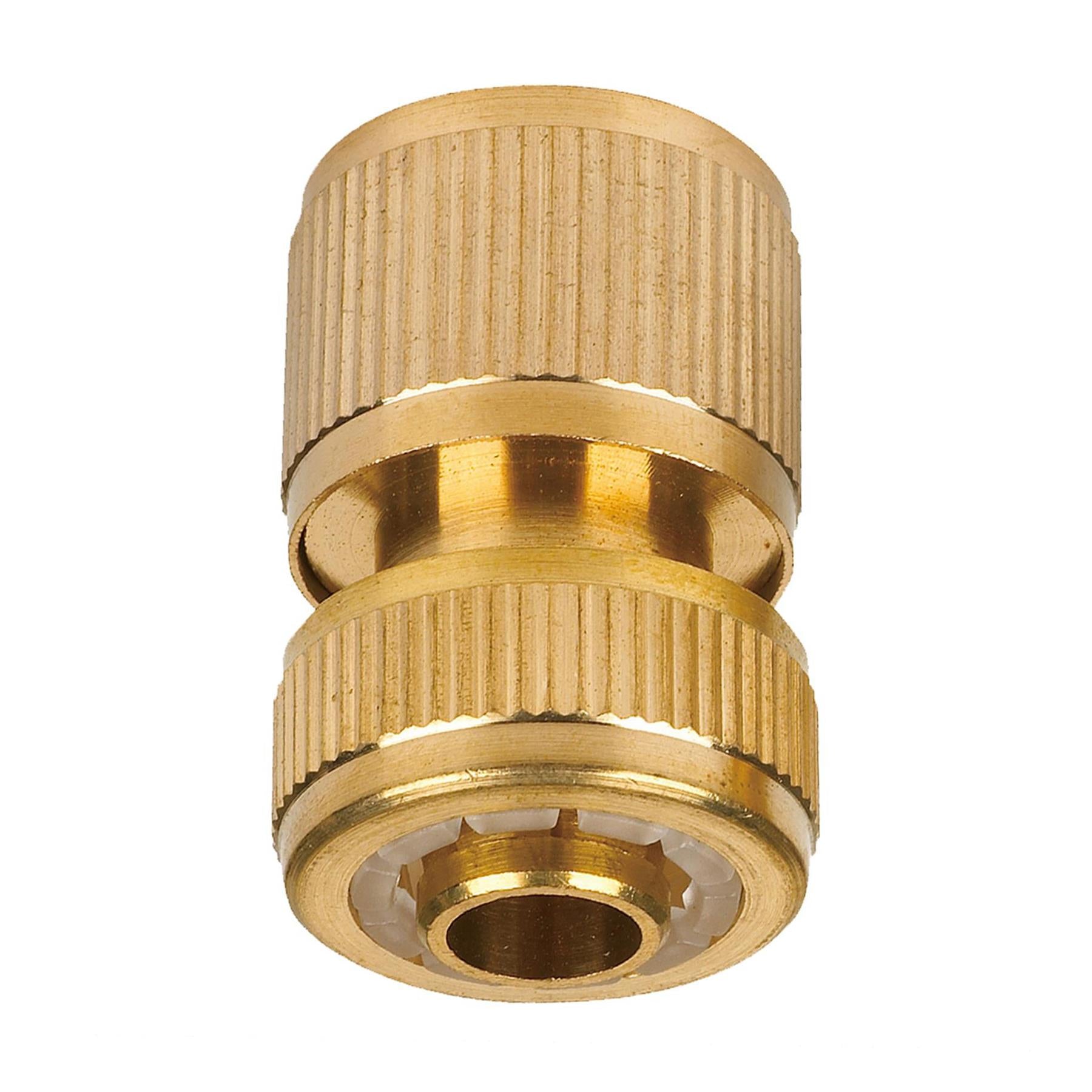 Brass Garden Hose Quick Connector 1/2" Female Pipe Built in Auto Water Stop by Daptez
