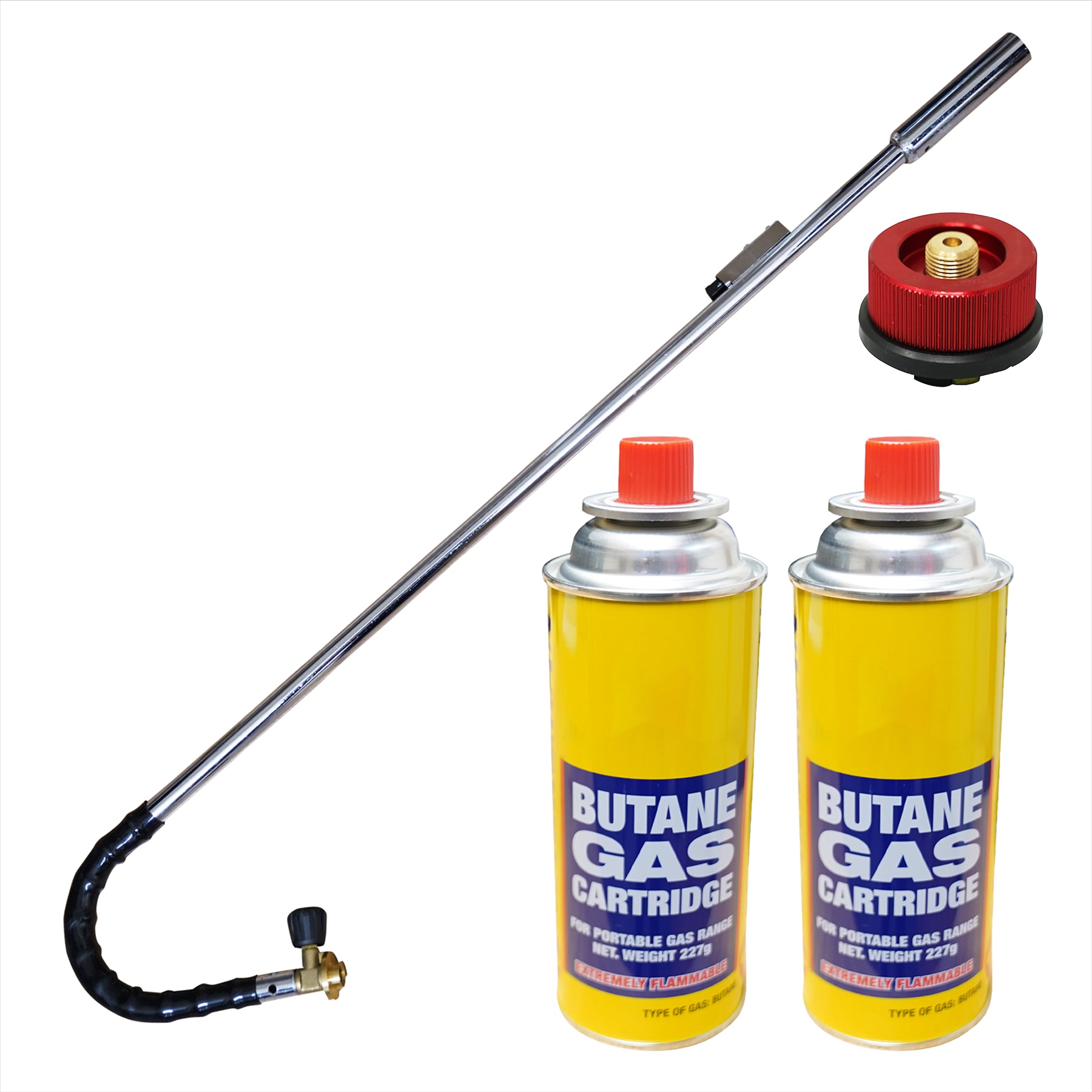 Weed Burner Killer Wand Butane Gas Blowtorch Garden Outdoor Moss With 2 Gas Can