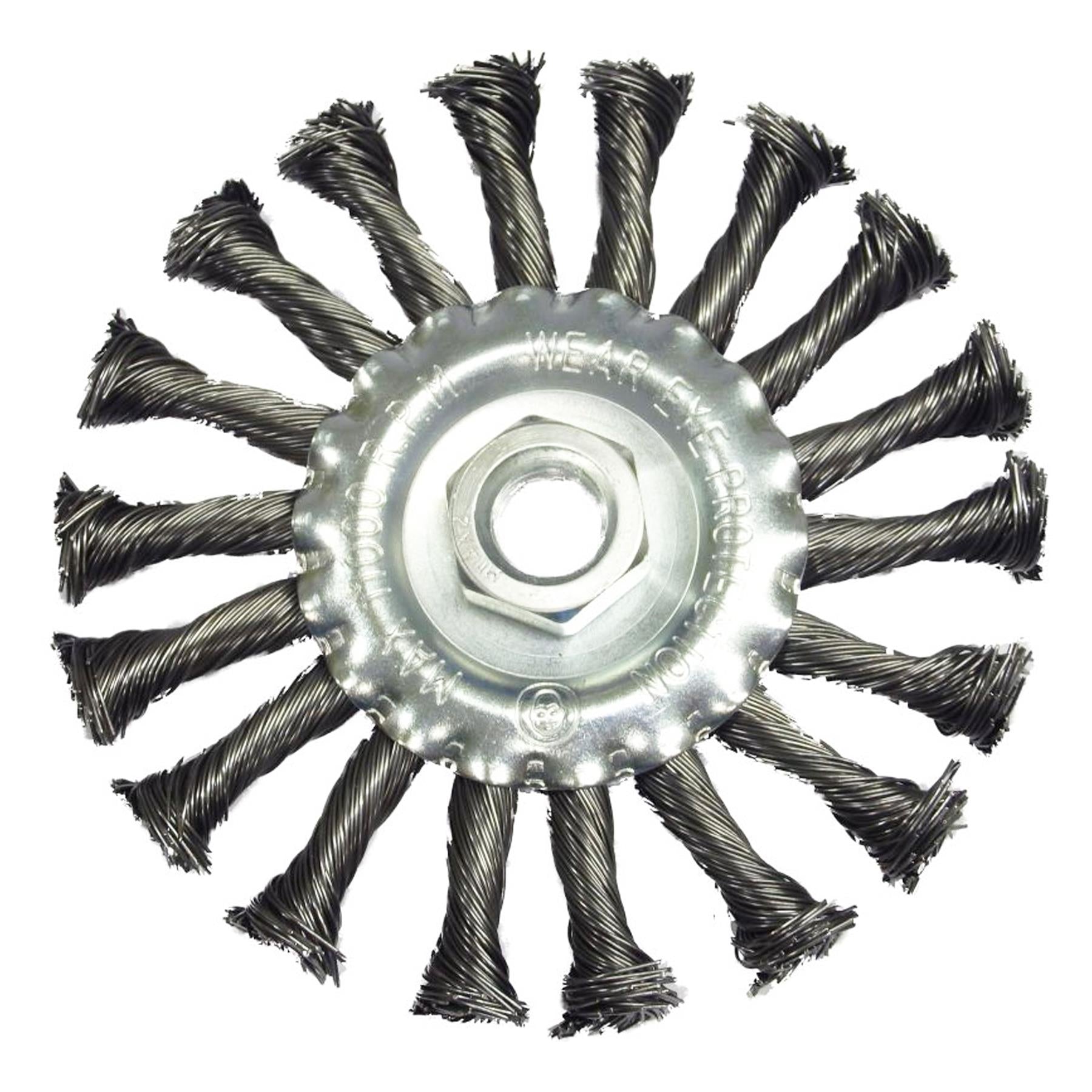 Rotary Steel Wire Brush Twist Knot Wheel Brush For Angle Grinder 115mm / 4.5" By Dapetz