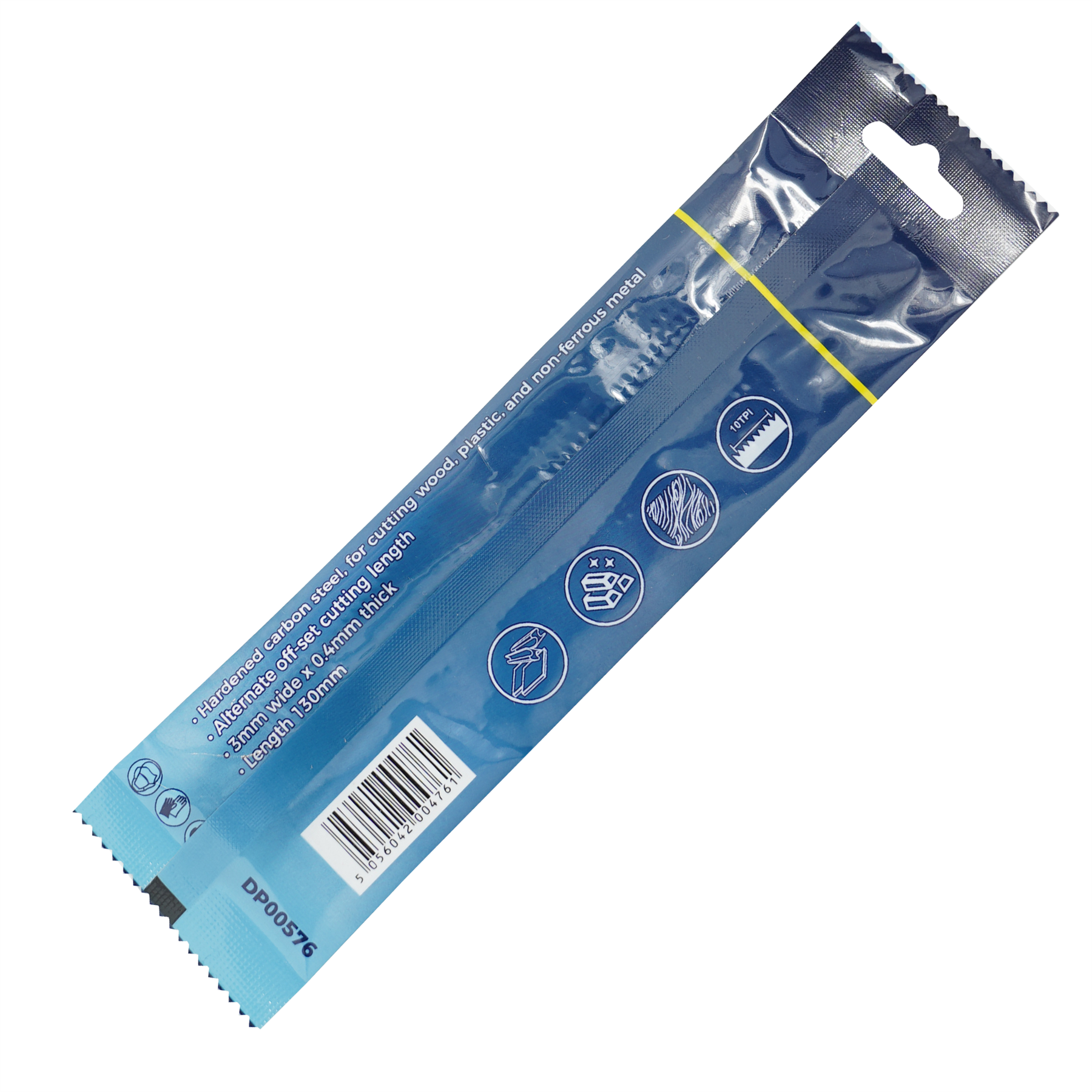 (Pack of 10) Scroll Saw Cutting Blades 10 TPI 130mm Long Pin by Dapetz