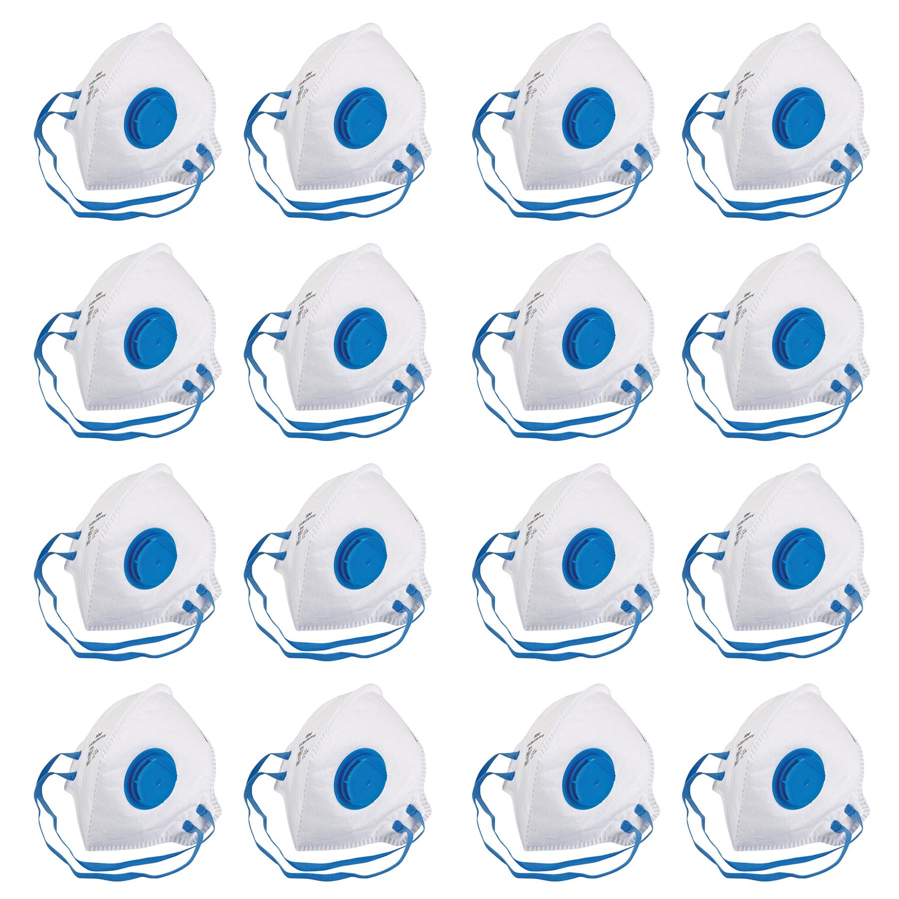 (Pack of 25) FFP2 Face Mask Respirator | Valved Sanding, Paint, Aerosol, Dust Safety by Dapetz