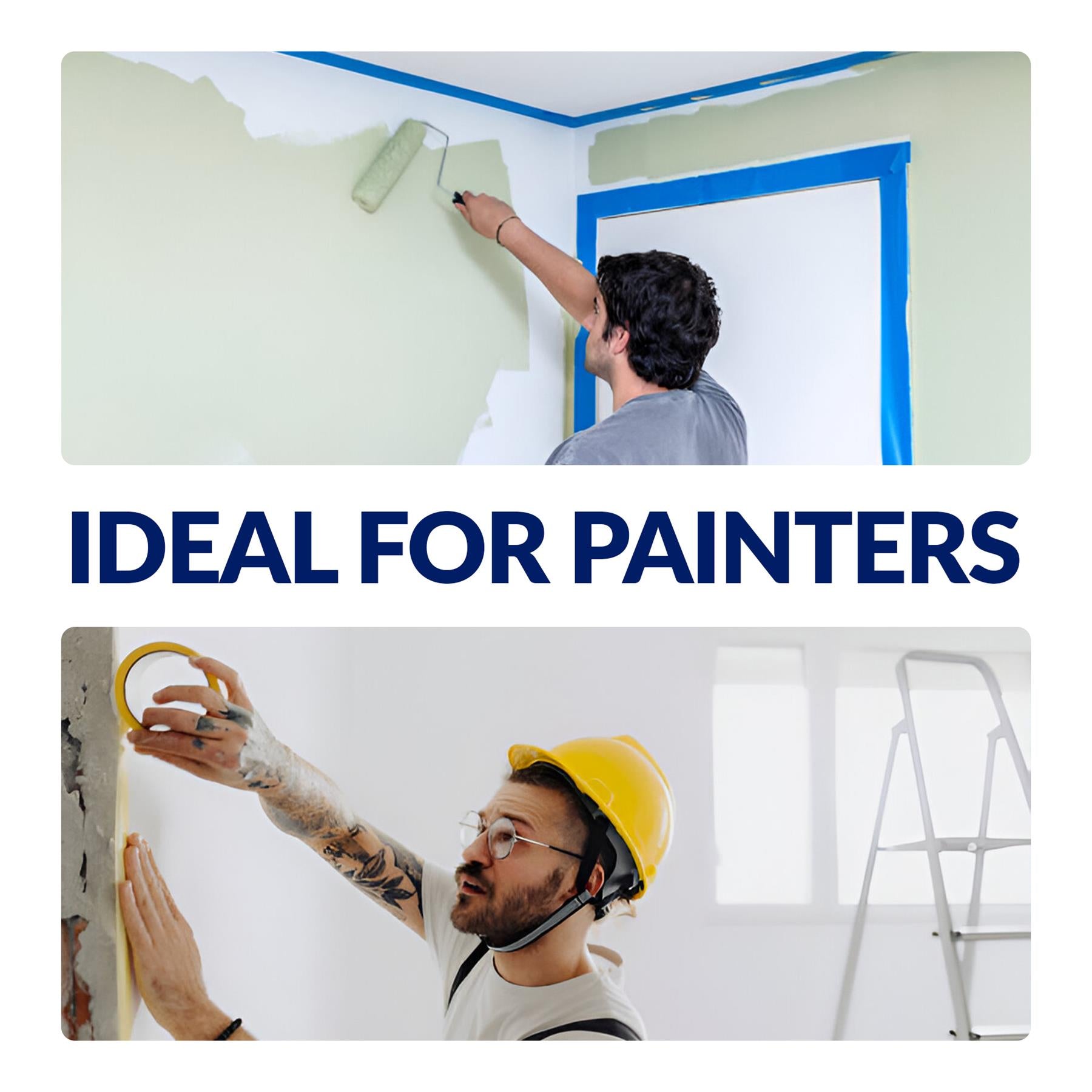 Masking Tape Professional Decorating Painting Extra Wide Mask 75mm x 50m 4PCS By Dapetz